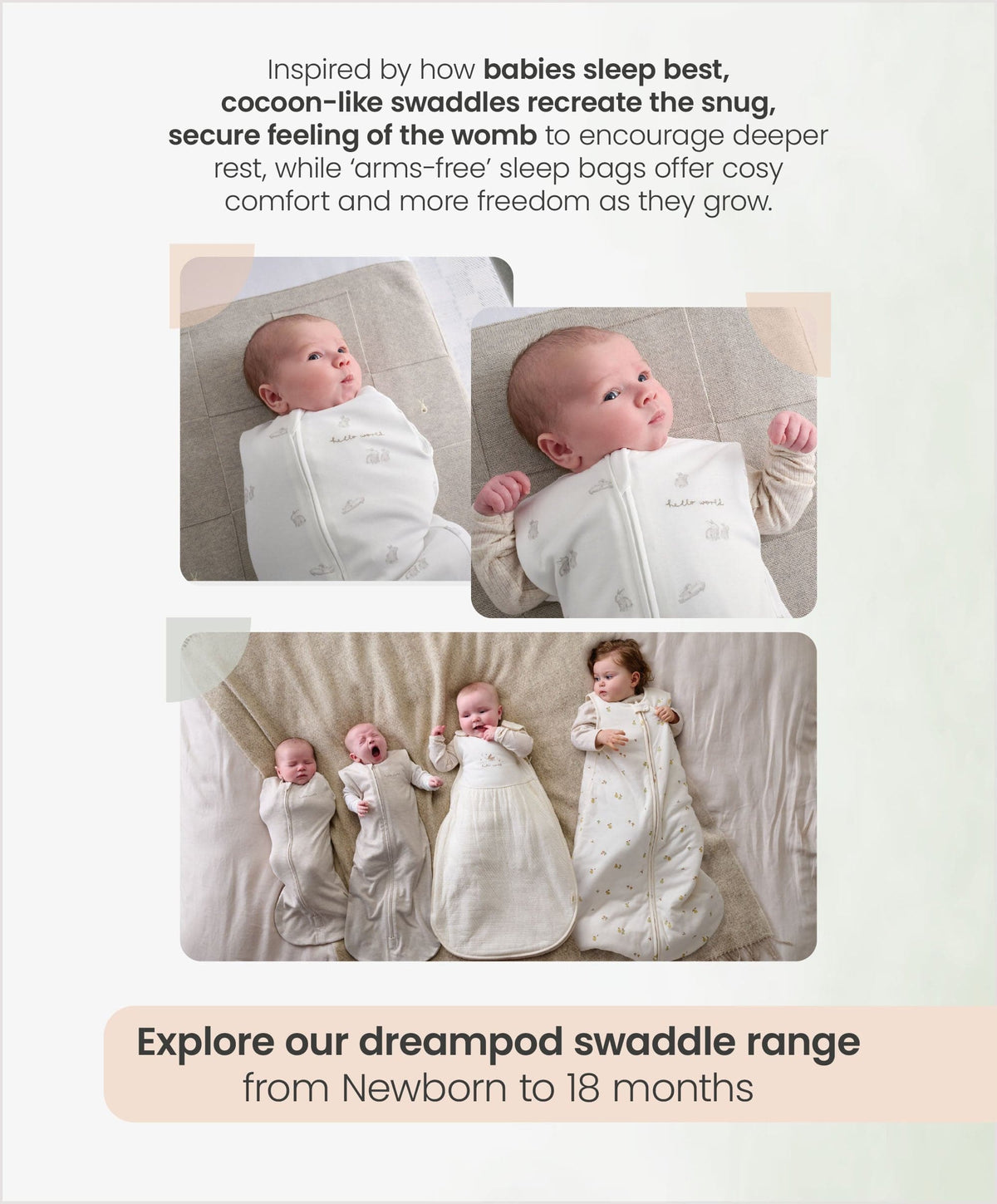 Dreampod Swaddle (1.0 Tog) - Sage