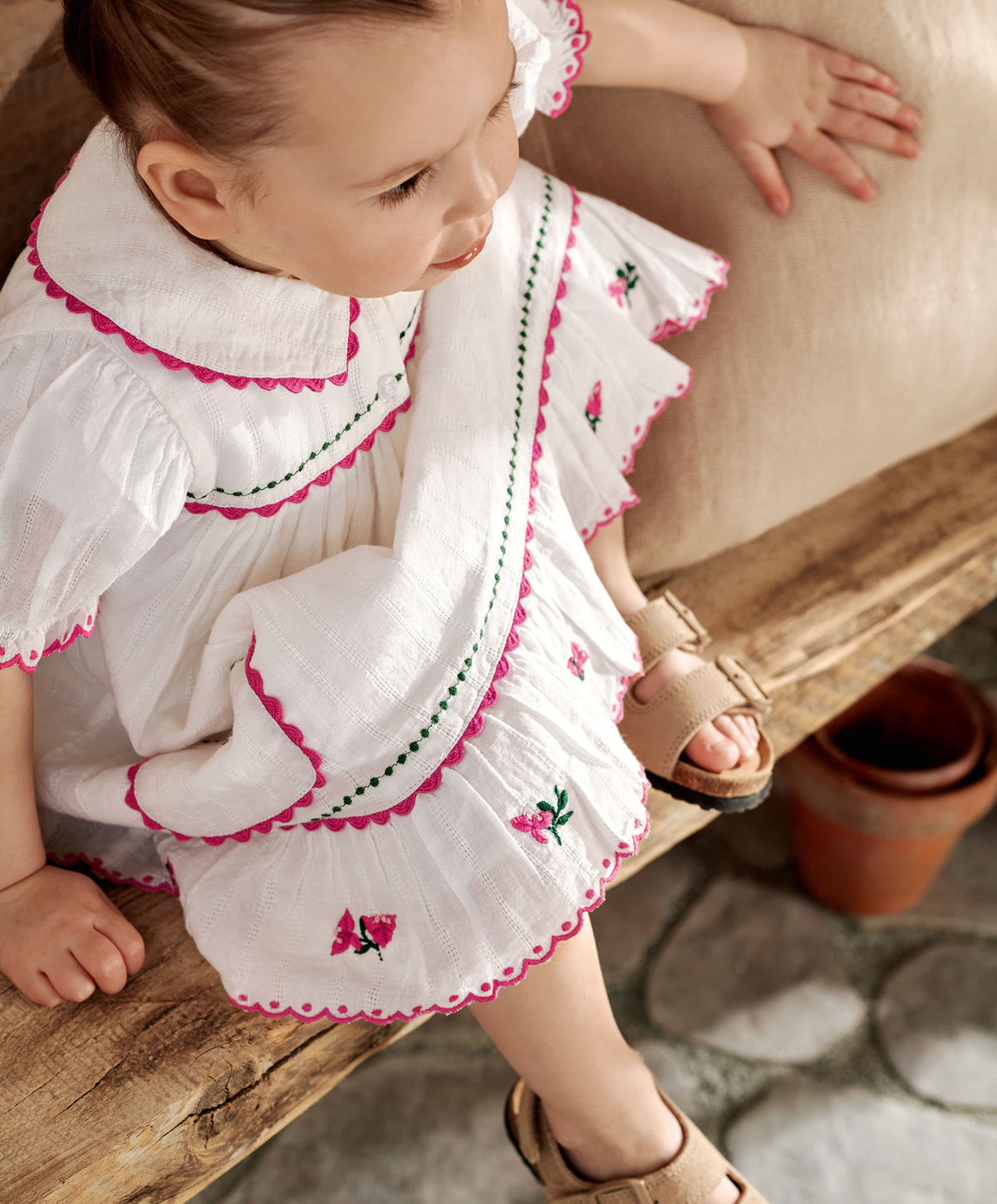 Collared Embroidered Dress