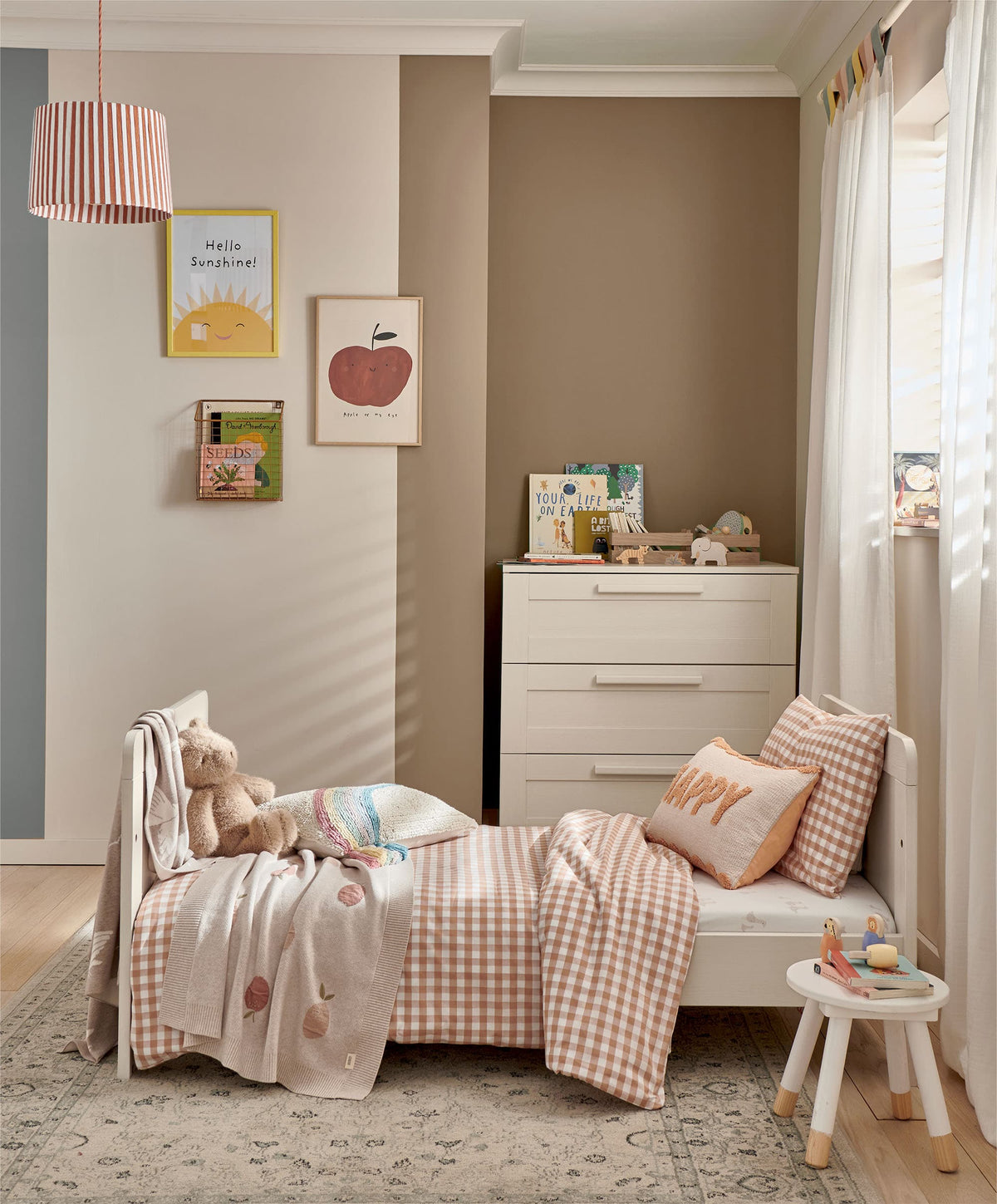 Atlas 2 Piece Cotbed Set with Dresser Changer - Warm Beige