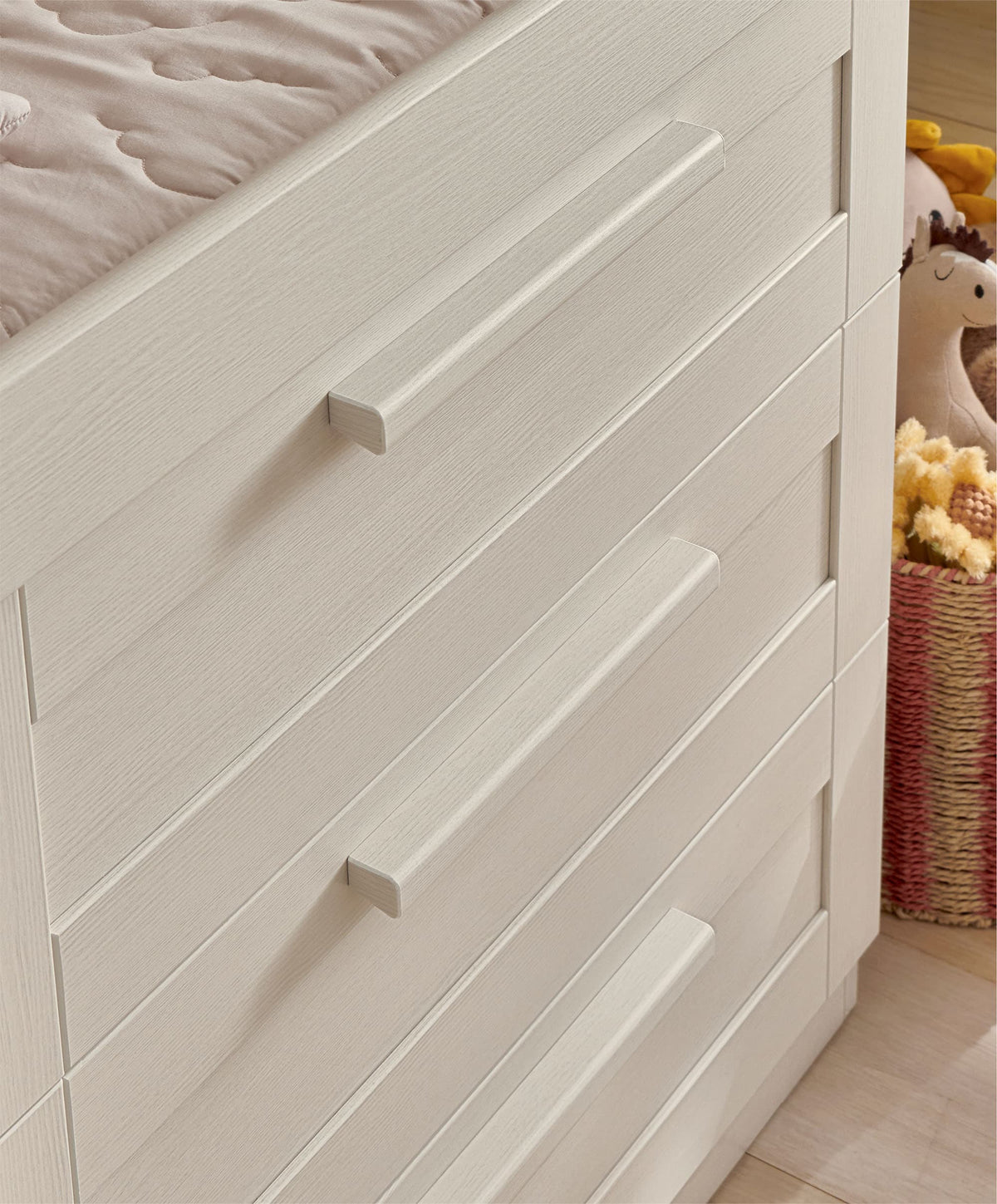 Atlas 3 Piece Cotbed Range with Dresser Changer & Wardrobe - Warm Beige