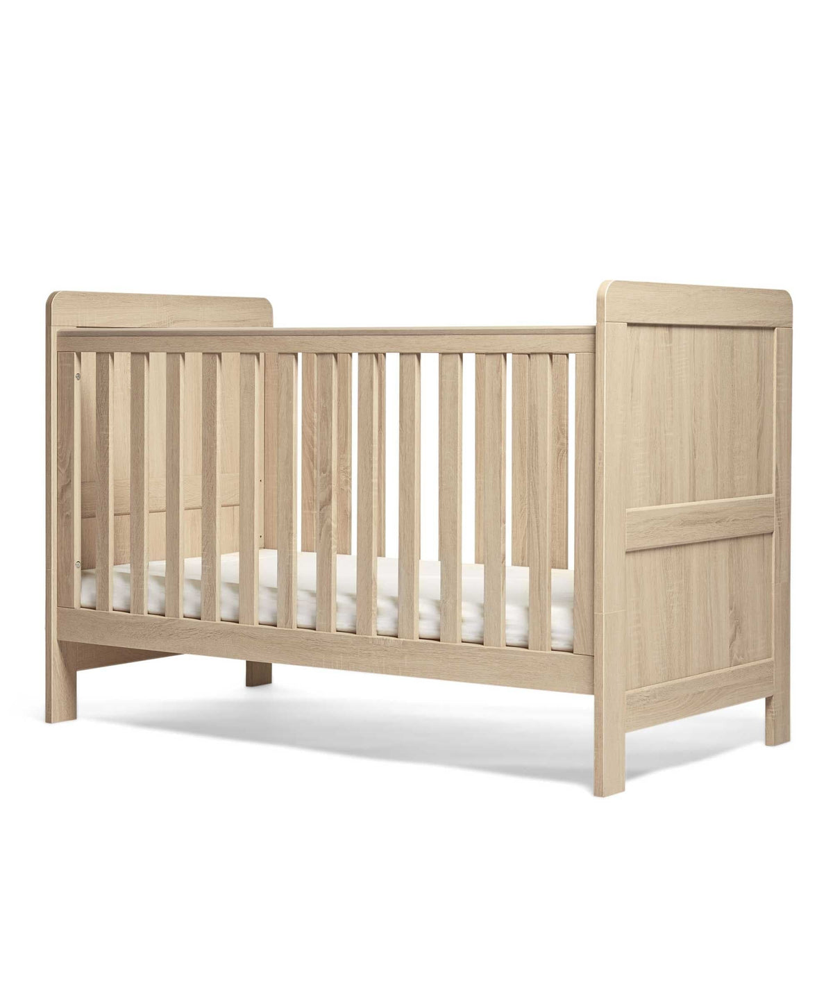 Atlas Nursery Bundle with Lua Bedside Crib (6 Piece) – Light Oak