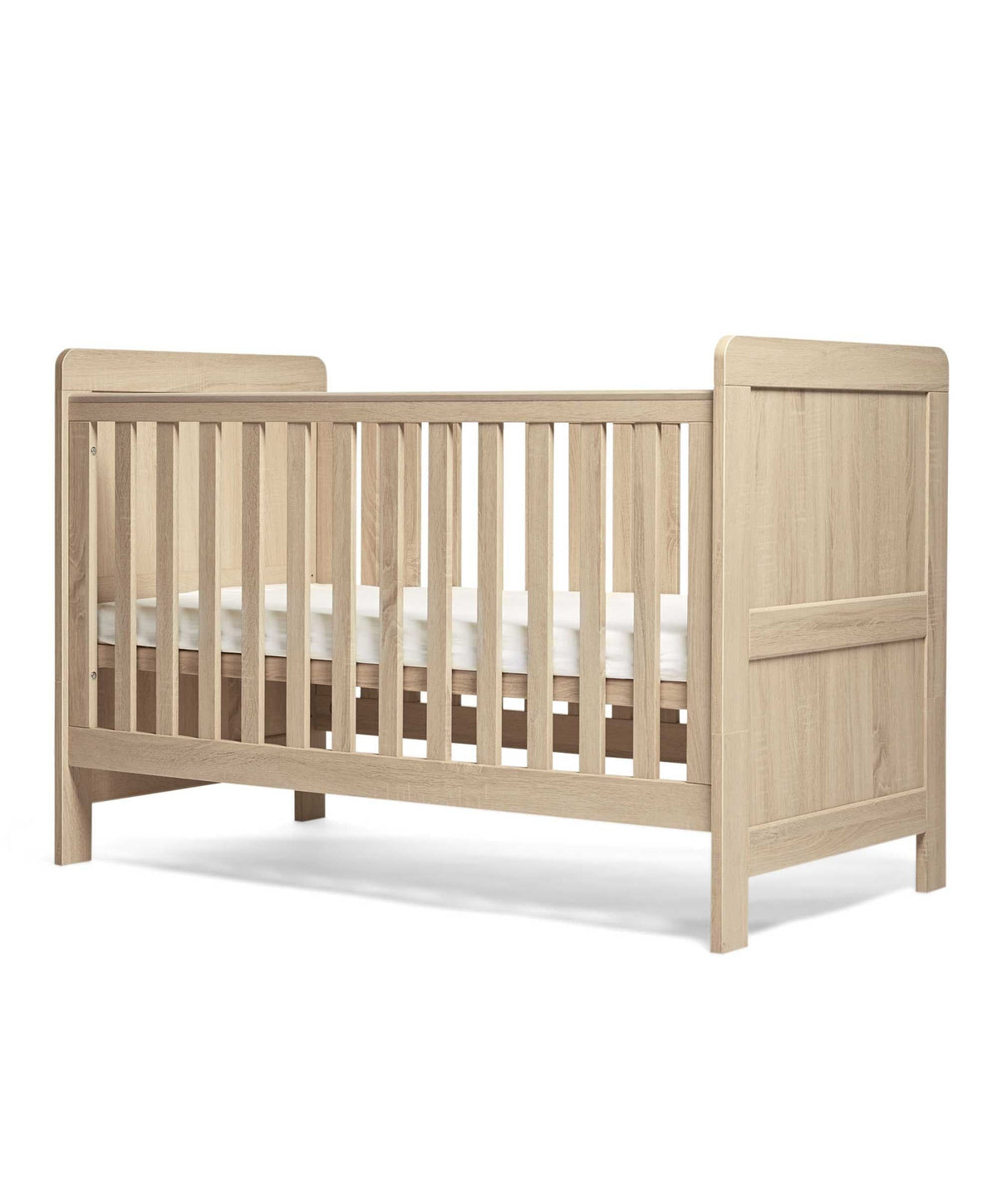 Atlas Nursery Bundle with Lua Bedside Crib (6 Piece) – Light Oak