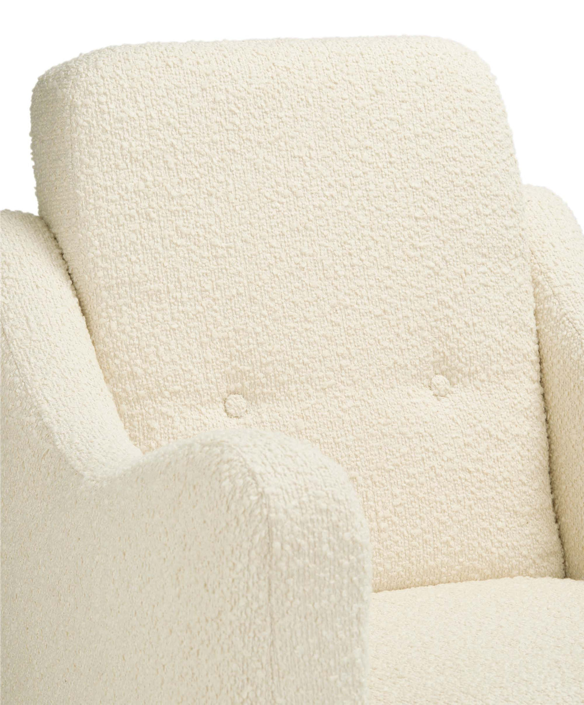 Bowdon Nursing Chair & Footstool Set - Oyster Chenille Boucle