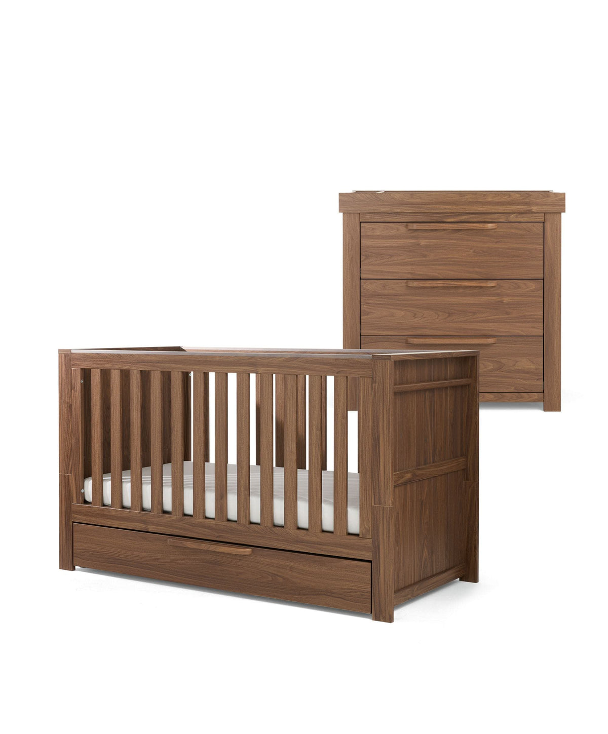 Franklin 2 Piece Cotbed Set With Dresser Changer - Walnut