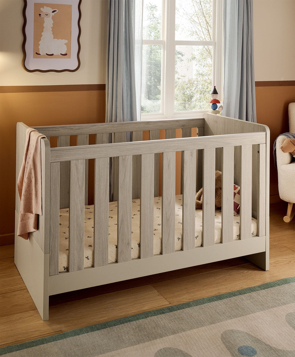 Litton 2 Piece Cotbed Set with Dresser Changer - Washed Oak