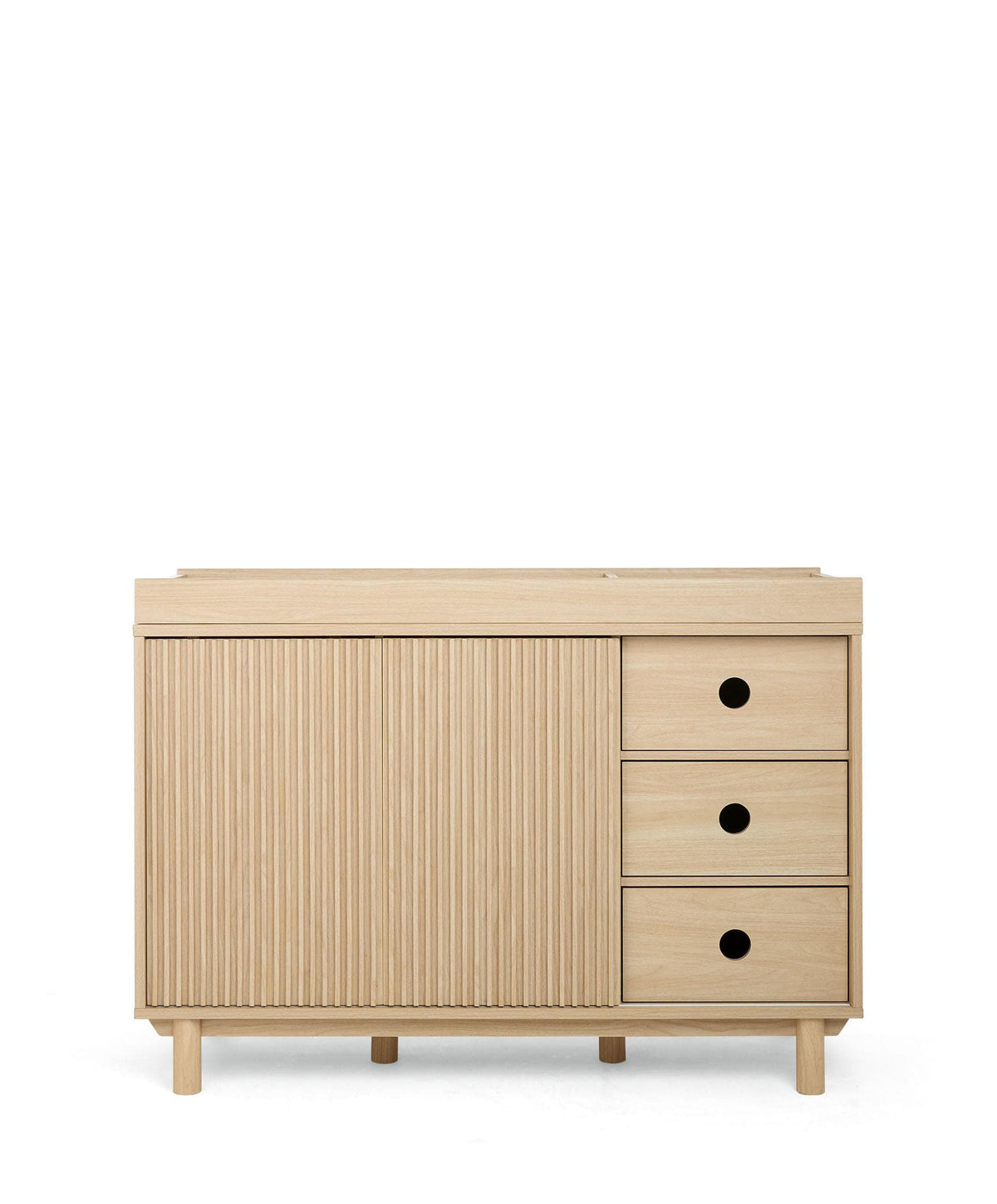 Oska 2 Piece Cotbed Set With Wide Dresser Changer - Oak