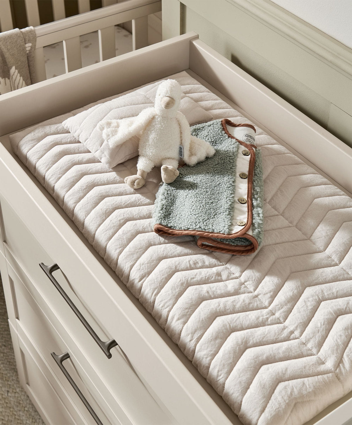 Walton 2 Piece Cotbed Set with Dresser Changer - Cashmere