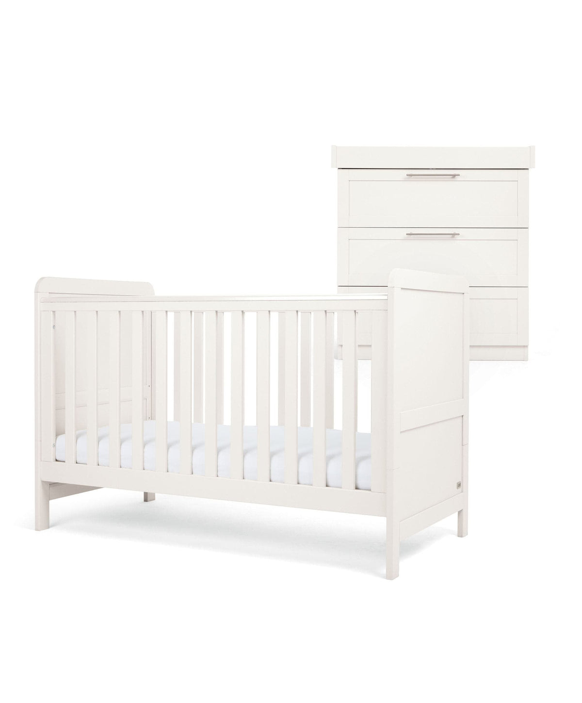 Walton 2 Piece Cotbed Set with Dresser Changer - White