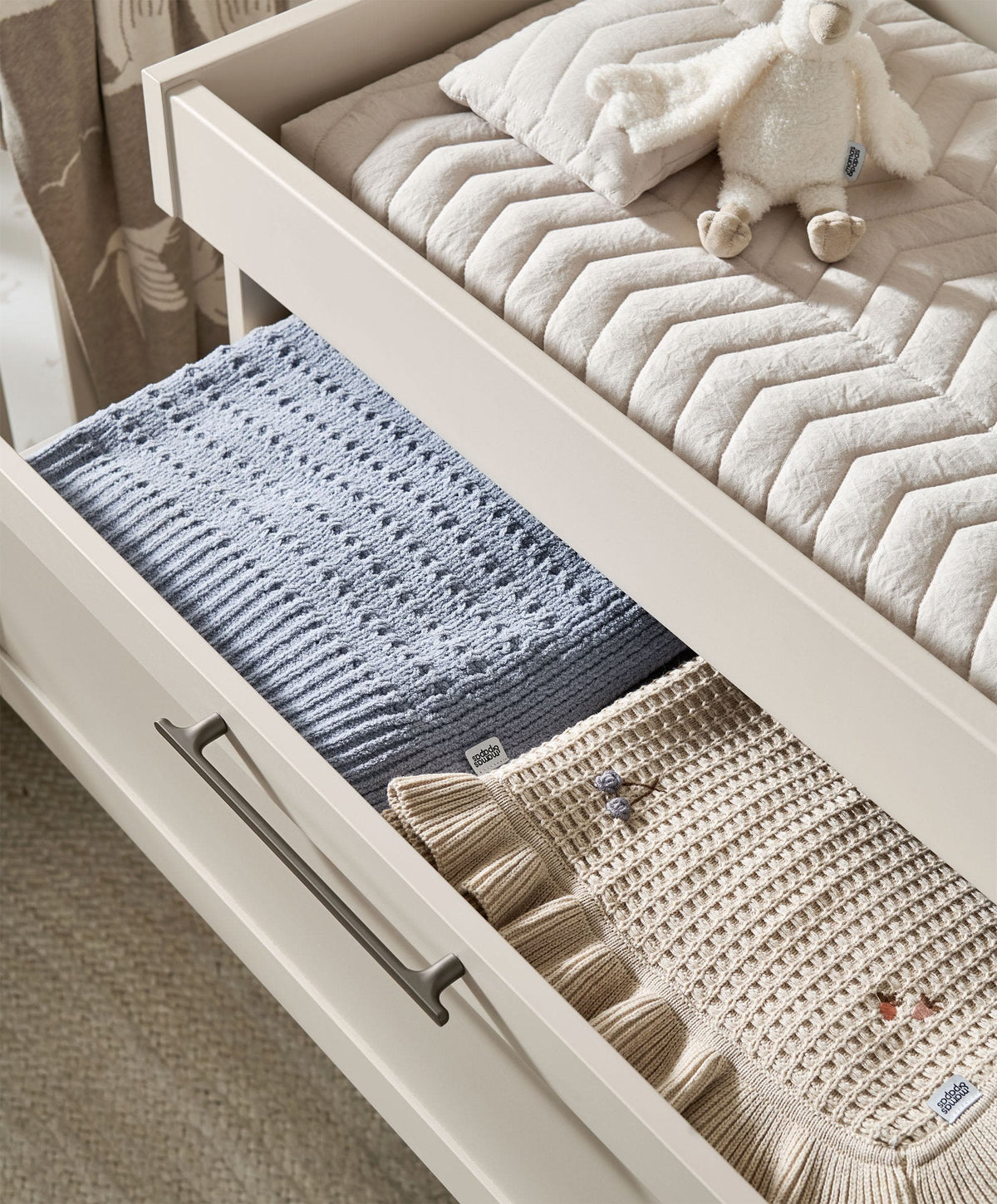 Walton 3 Piece Range with Dresser Changer & Wardrobe - Cashmere