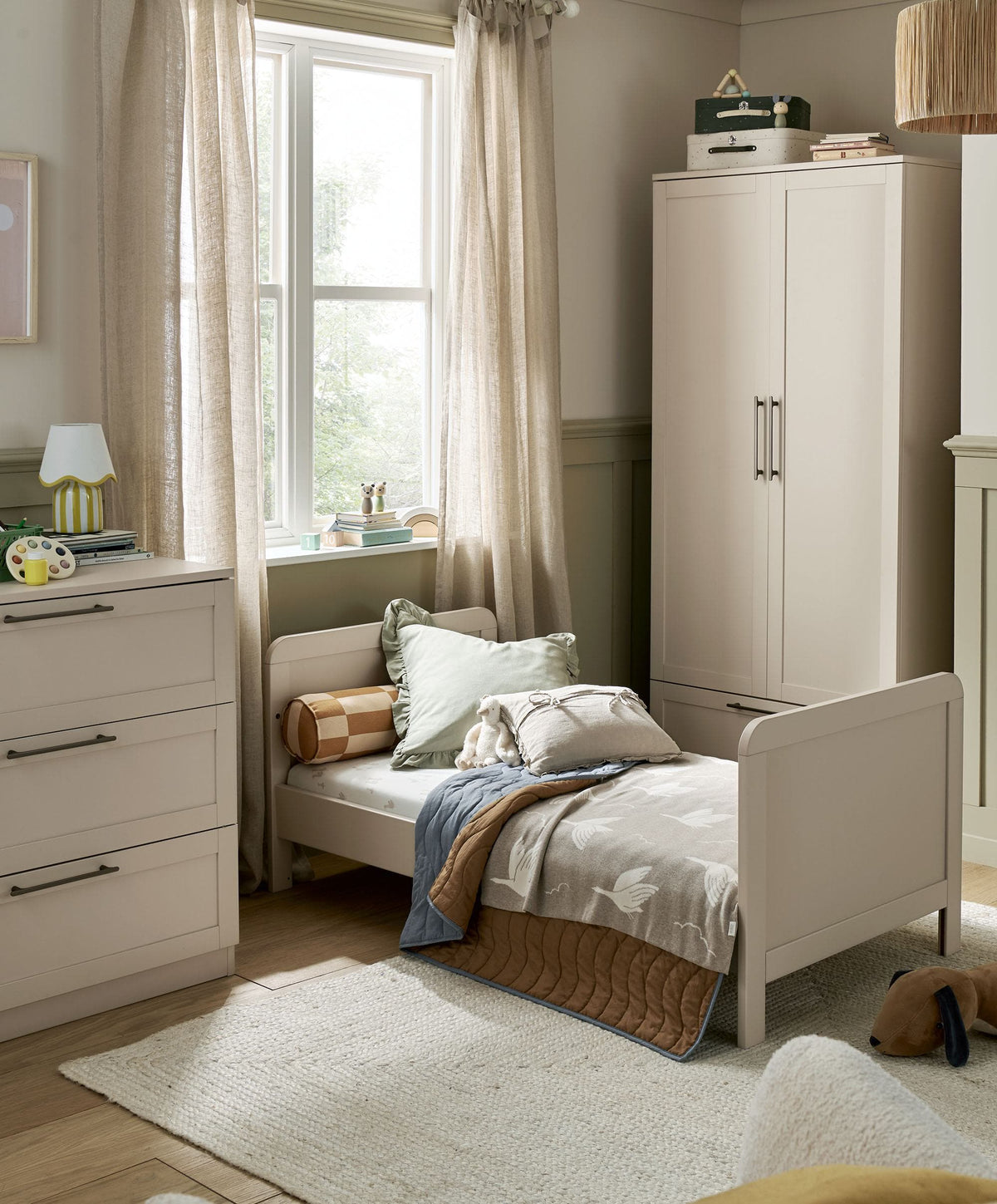 Walton 3 Piece Range with Dresser Changer & Wardrobe - Cashmere