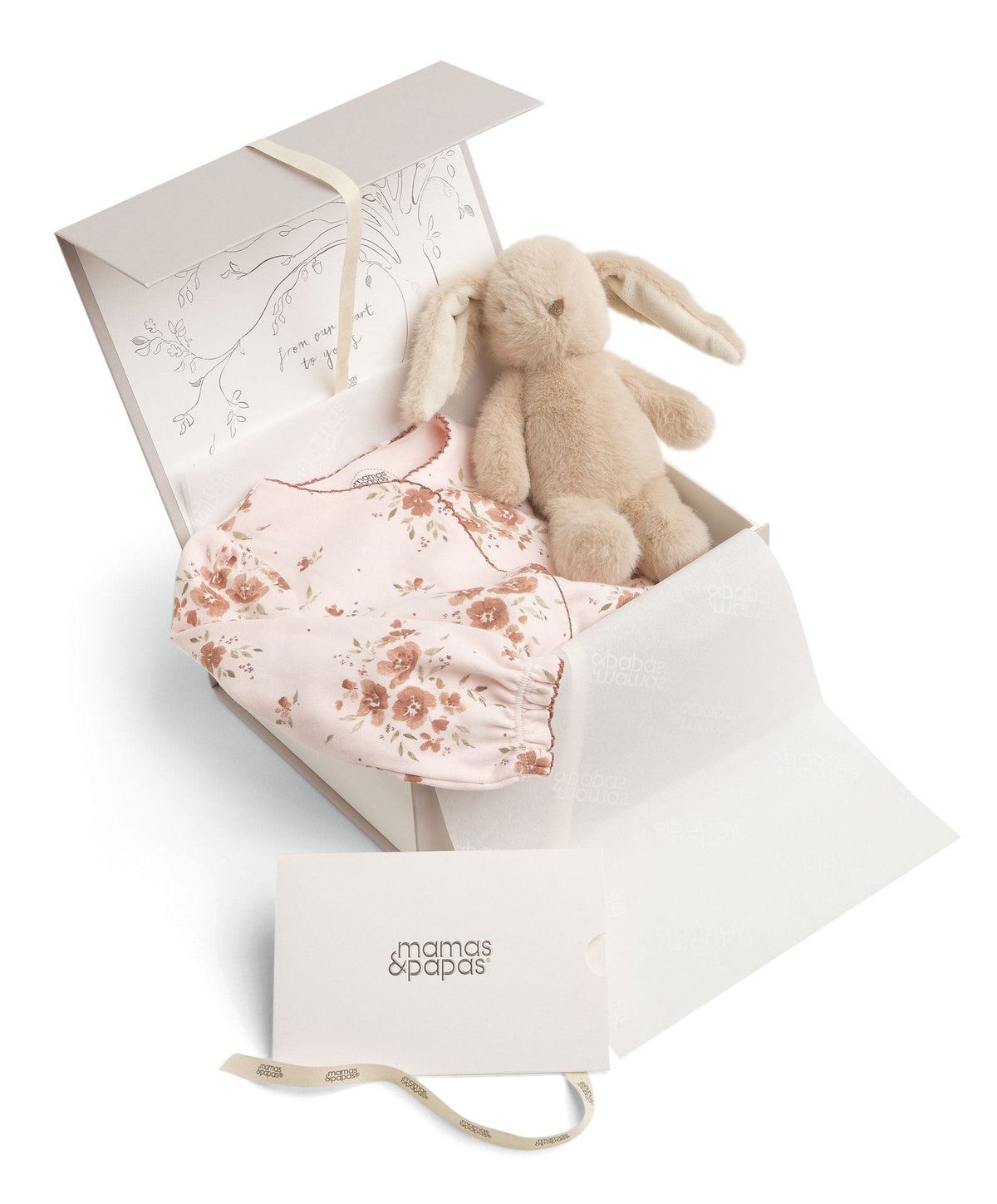 Girls Floral & Small Bunny Toy Gift Box (0-3 M)