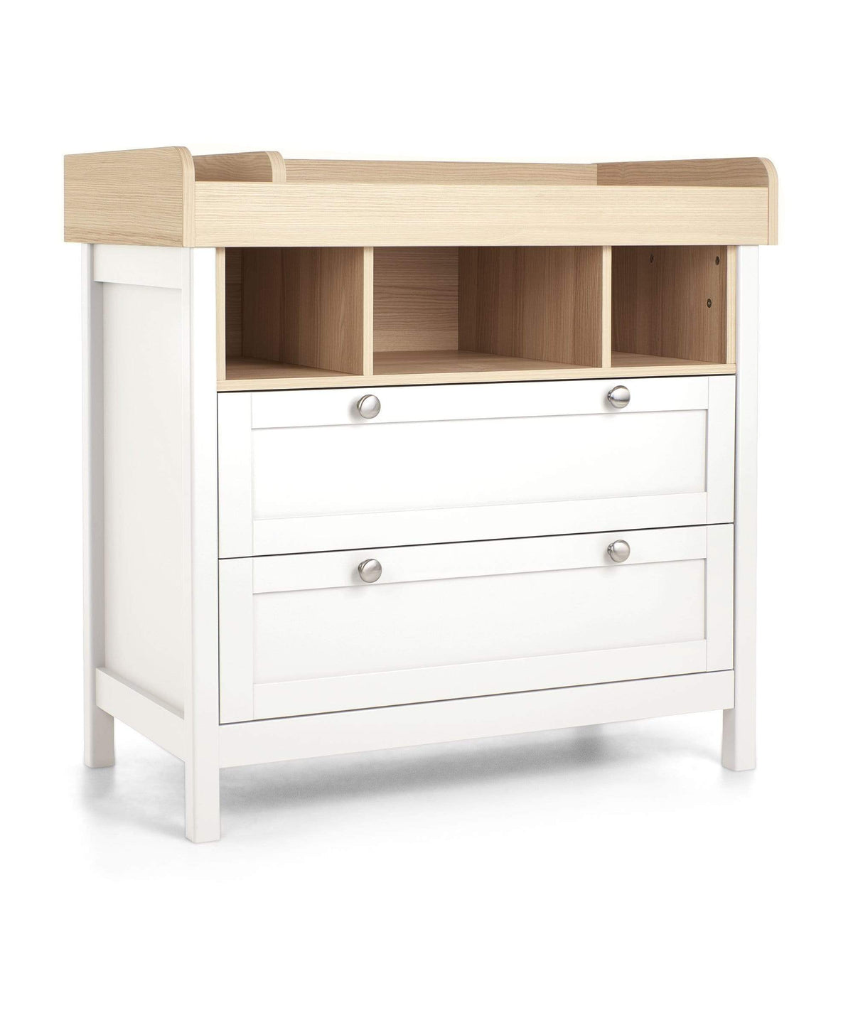 Harwell Nursery Bundle with Lua 2 Bedside Crib (6 Piece) – Thyme/White