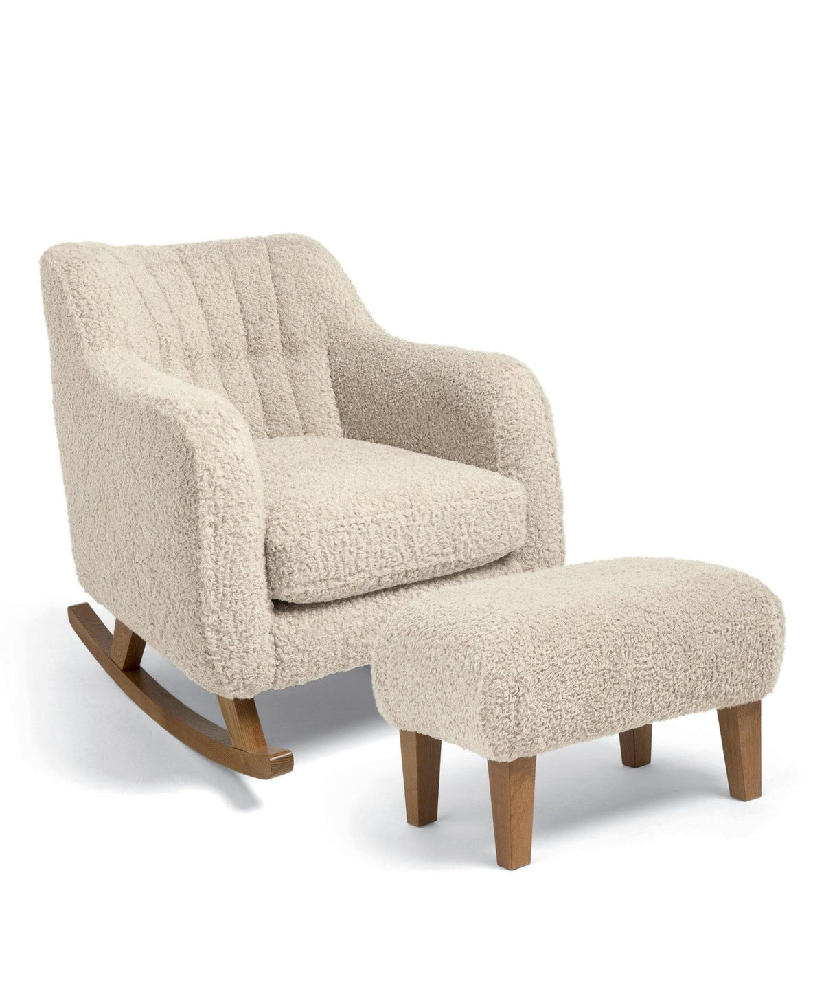 Hilston Nursing Chair & Footstool Set - Biscuit Teddy