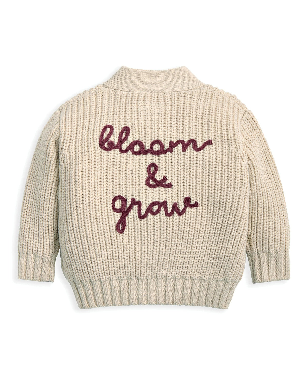 Embroidered Knitted Cardigan - Cream