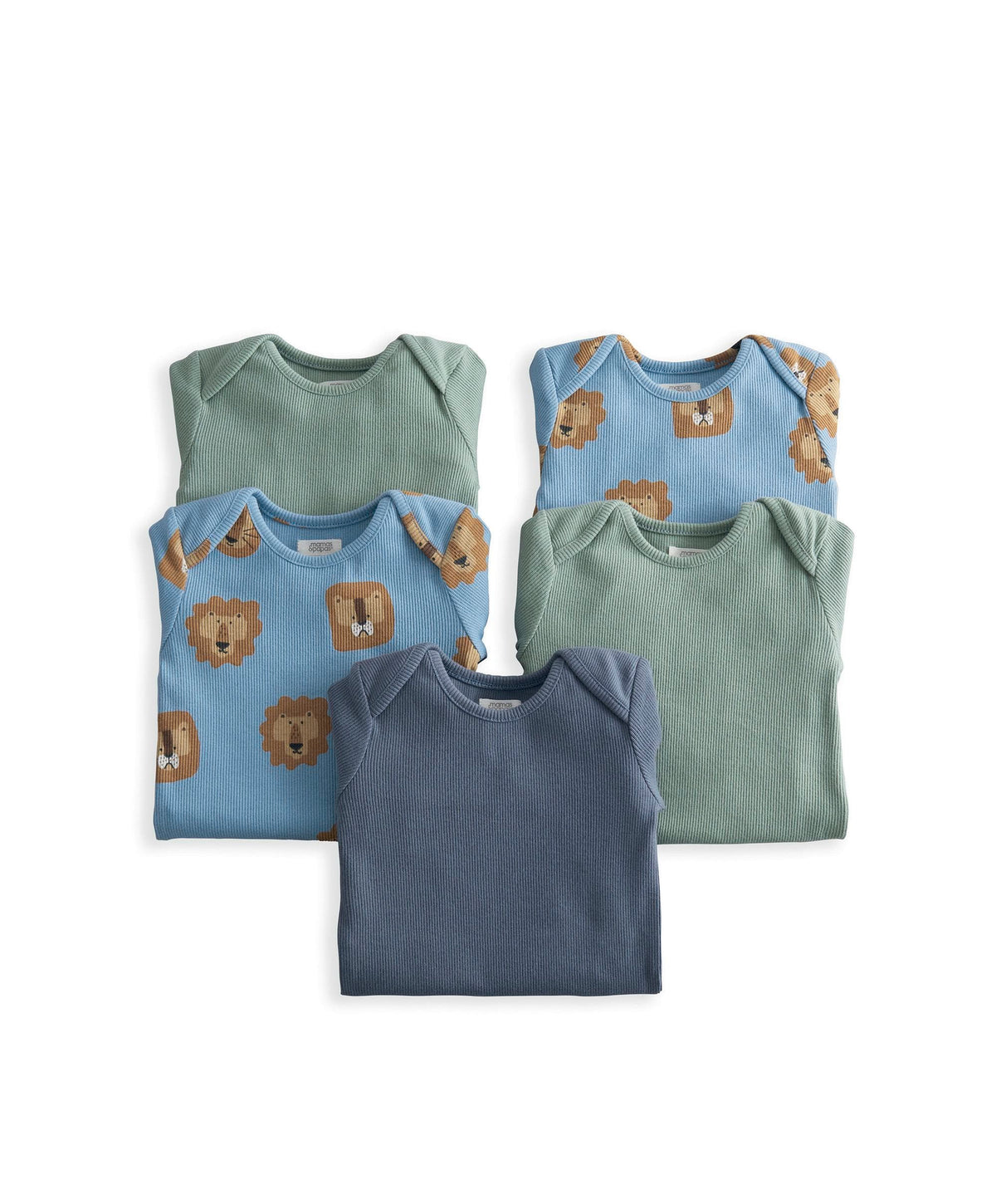 Lion Print Bodysuits (Pack of 5)