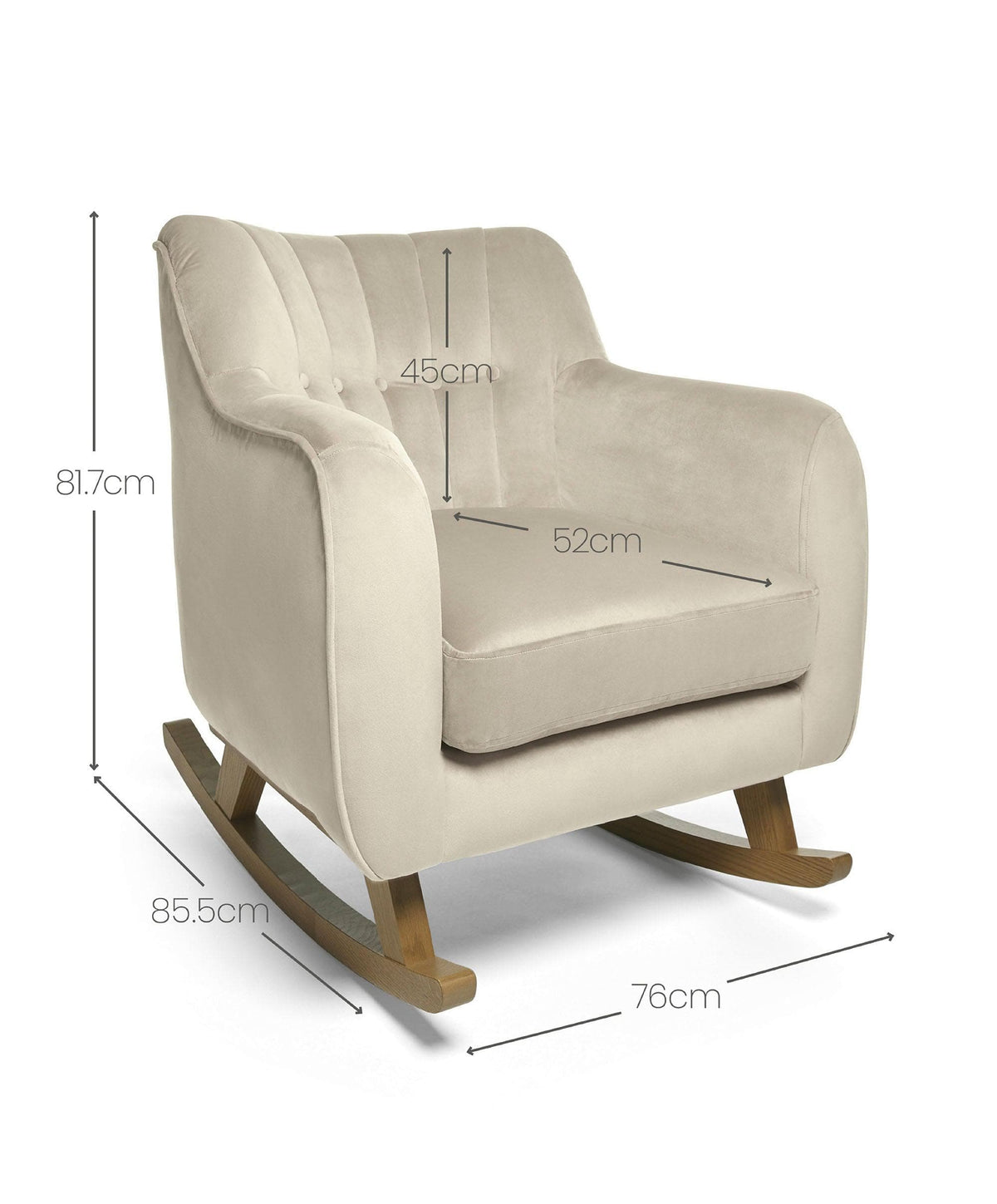 Hilston Nursing Chair - Latte Velvet