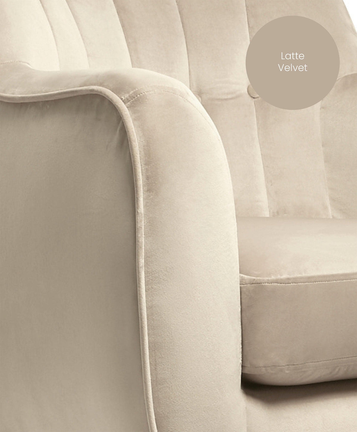 Hilston Nursing Chair - Latte Velvet