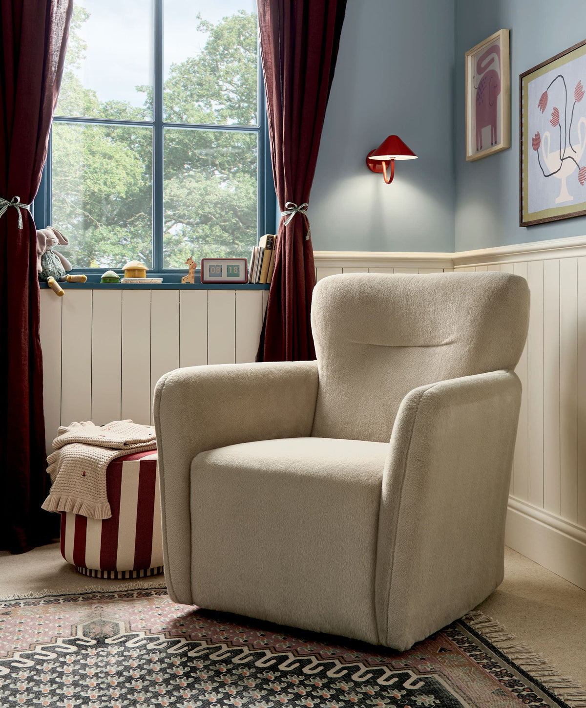 Settle Nursing Chair - Almond Sherpa