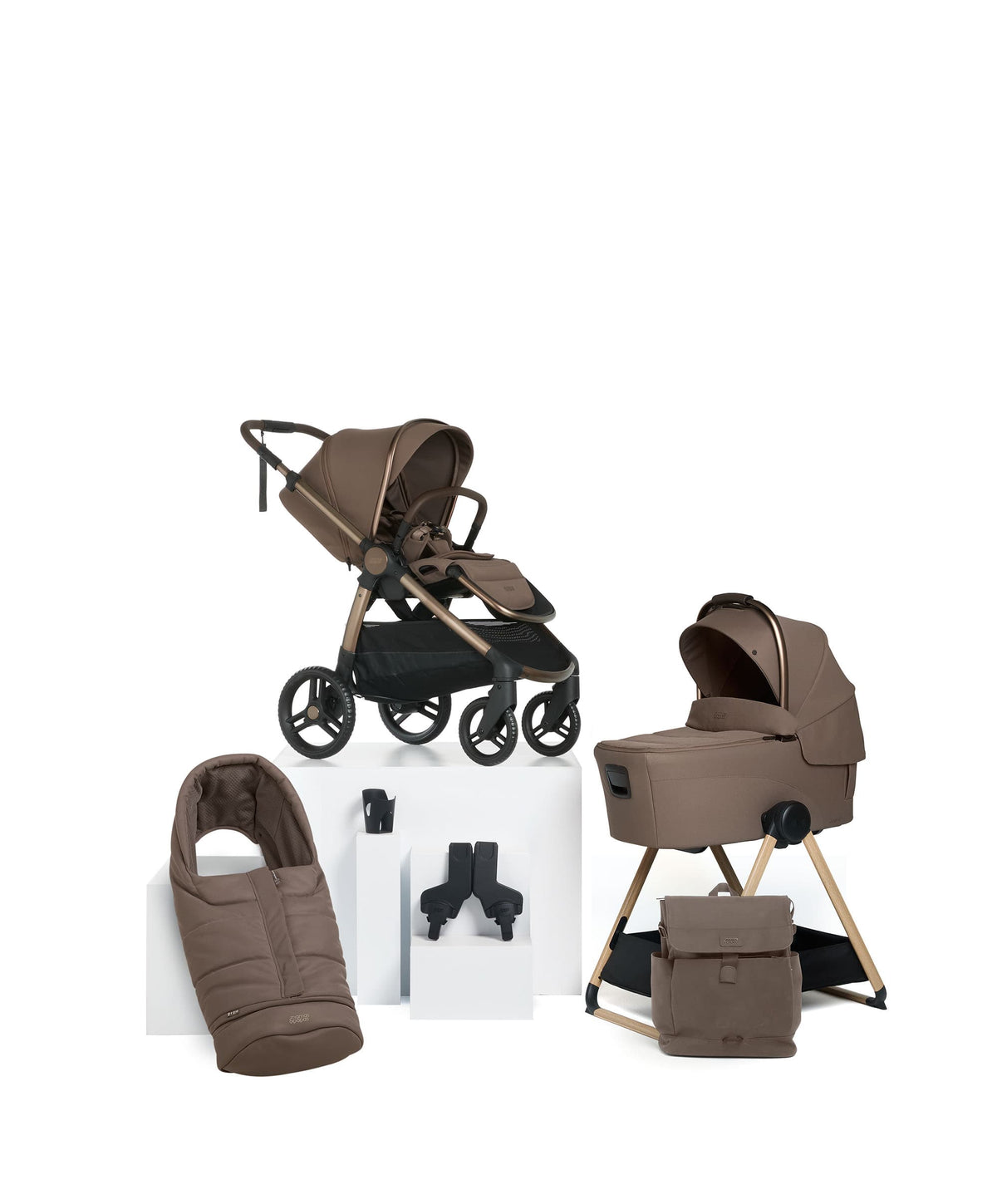 Ocarro 2 Essential Pushchair Bundle (7 Pieces) - Crema