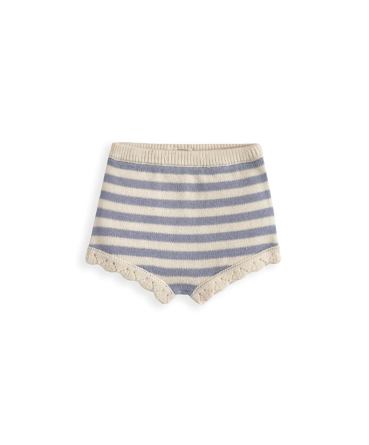Blue Striped Knitted Top & Shorts