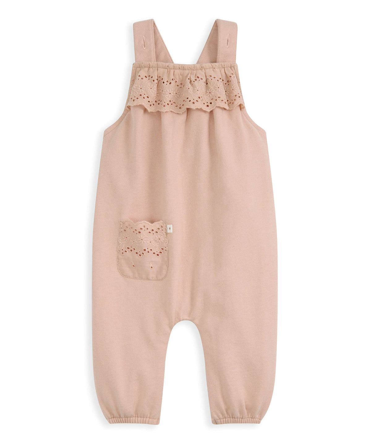 Broderie Dungarees and Bodysuit Outfit Set