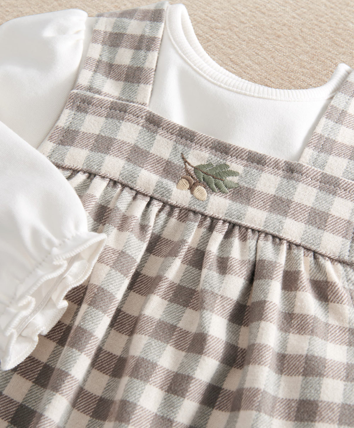 Gingham Dress & Bodysuit Set