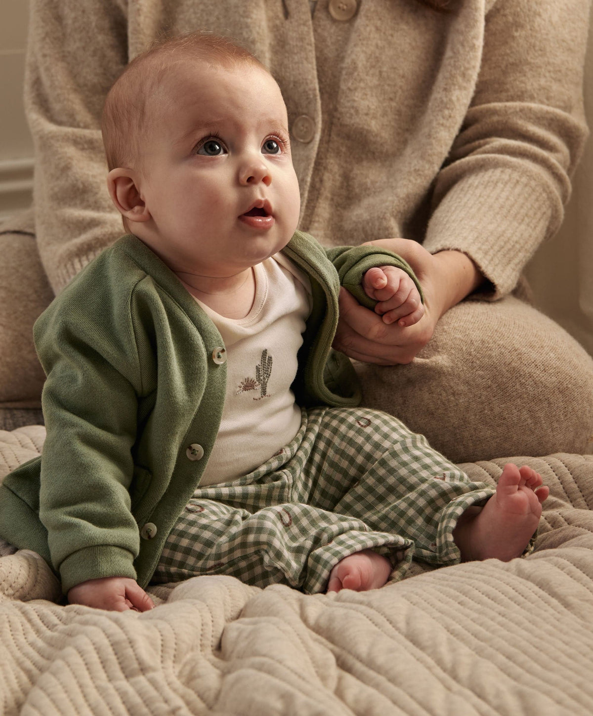 Gingham Jacket, Trousers & Bodysuit Set
