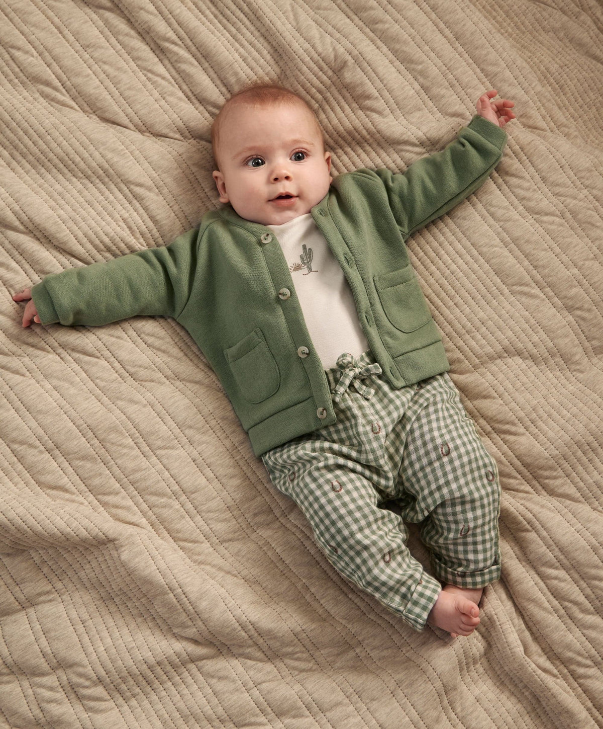 Gingham Jacket, Trousers & Bodysuit Set