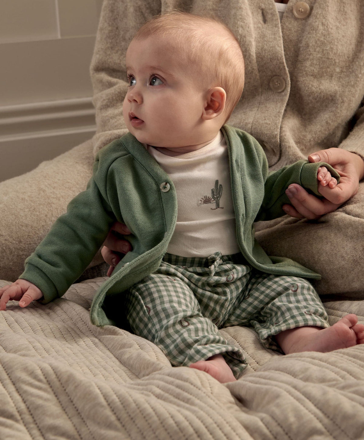 Gingham Jacket, Trousers & Bodysuit Set