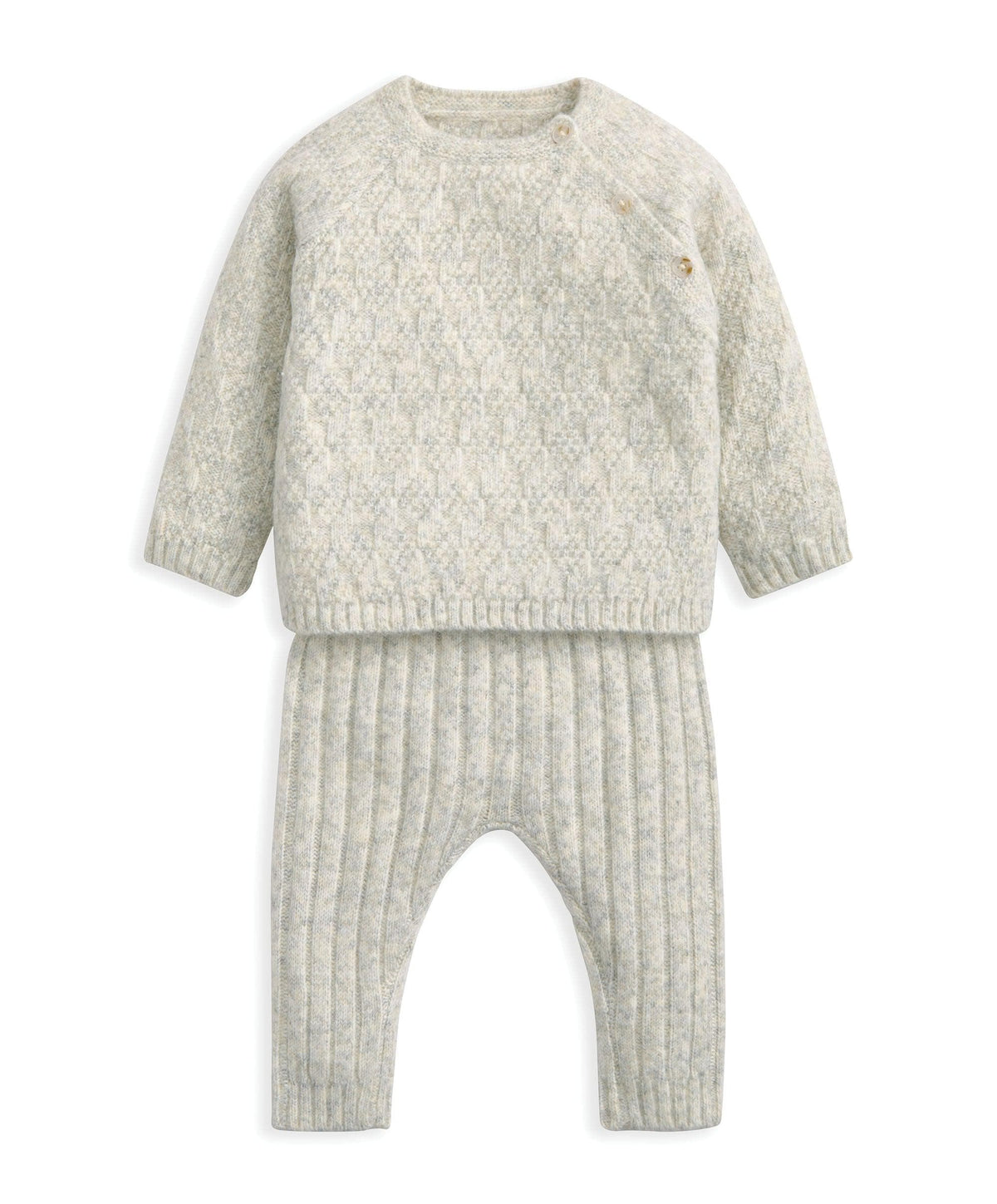 Knitted Top & Leggings Set (2 Pieces) – Grey Marl