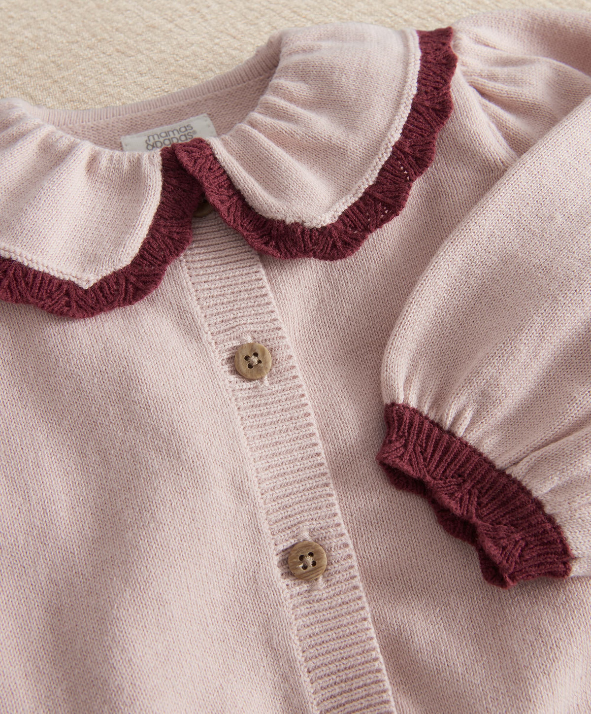 Pink Embroidered Knit Set (2 Pieces)