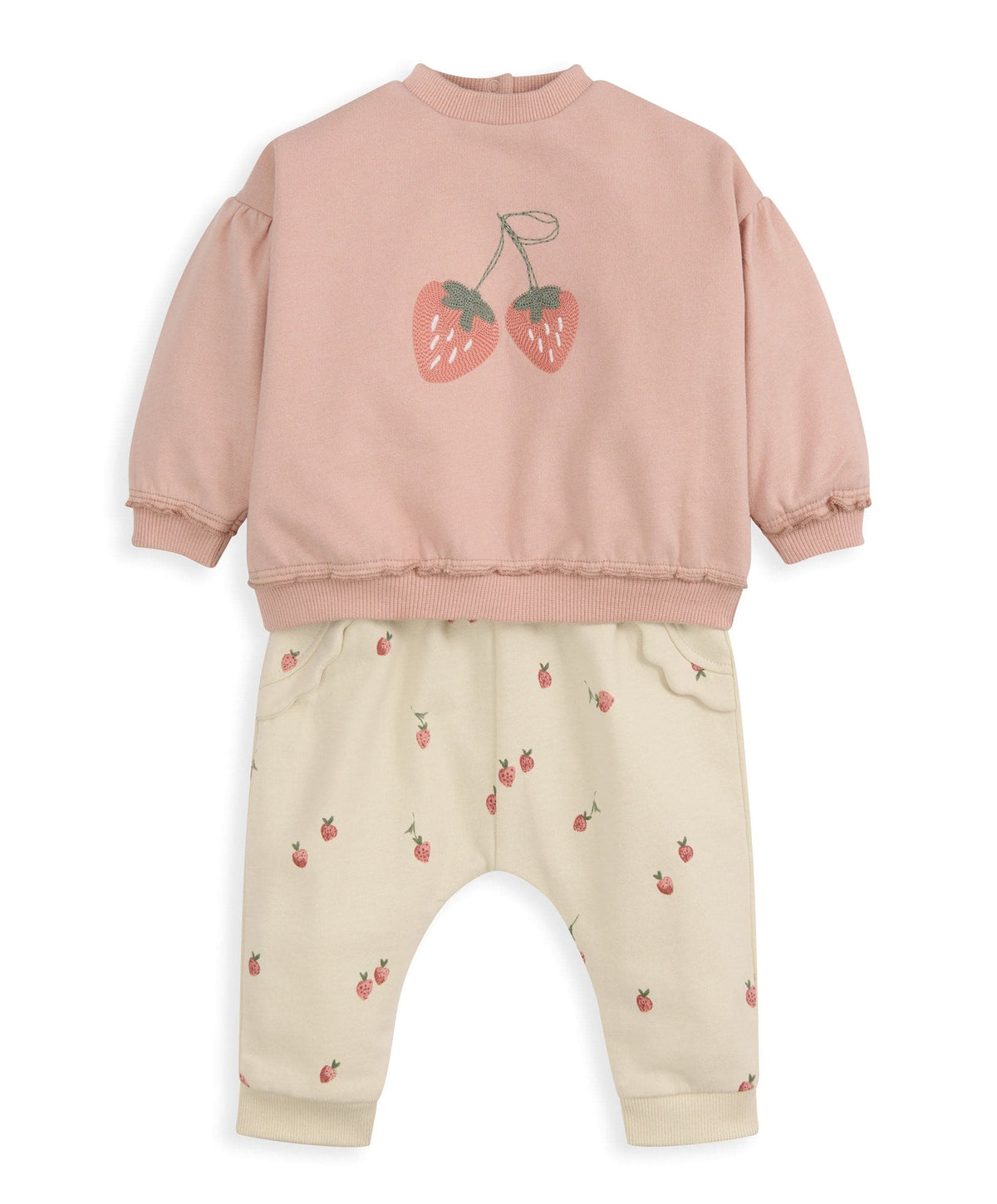 Strawberry Top and Joggers Outfit Set