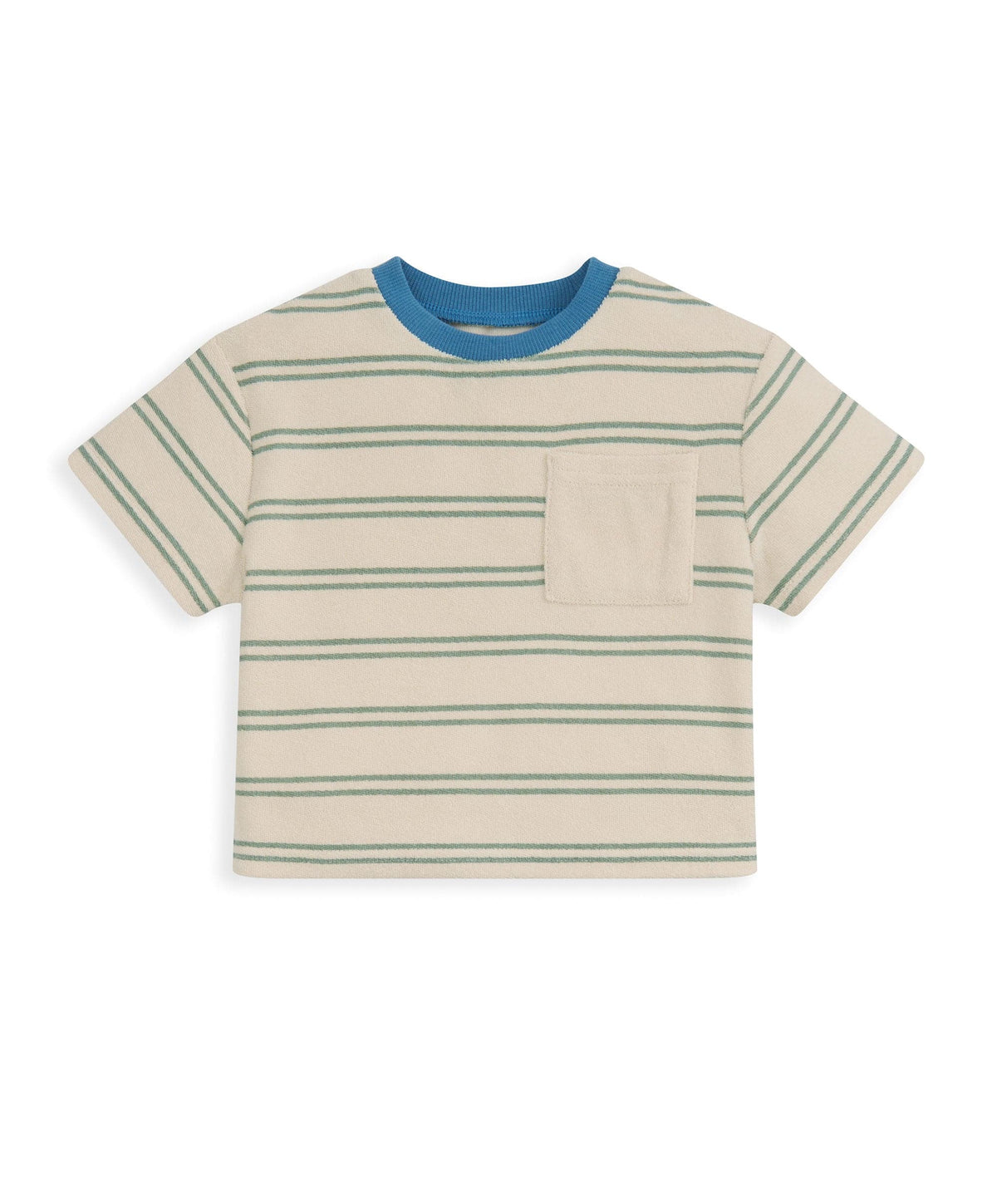 Striped Terry Towelling T-Shirt & Joggers Set