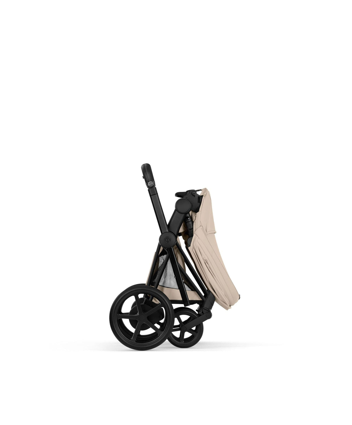 Cybex e-Priam Pushchair & Carrycot Bundle with Cybex Cloud T i-Size Rotating Baby Car Seat & Base - Cozy Beige