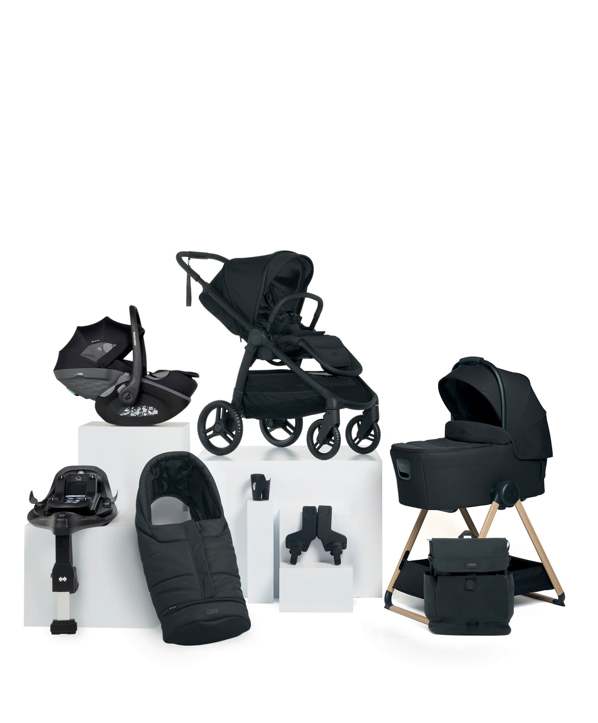 Ocarro 2 Pushchair Bundle with Maxi-Cosi Pebble Slide Pro Car Seat & Base (9 Pieces) - Eclipse