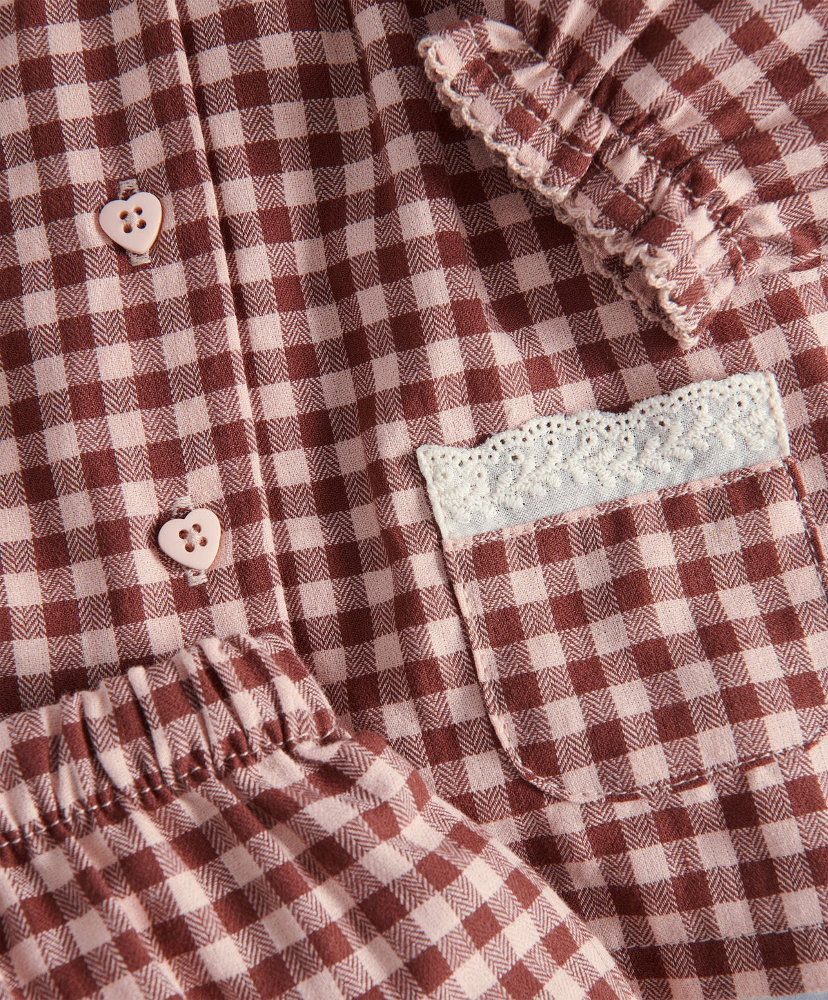 Collared Gingham Pyjama Set