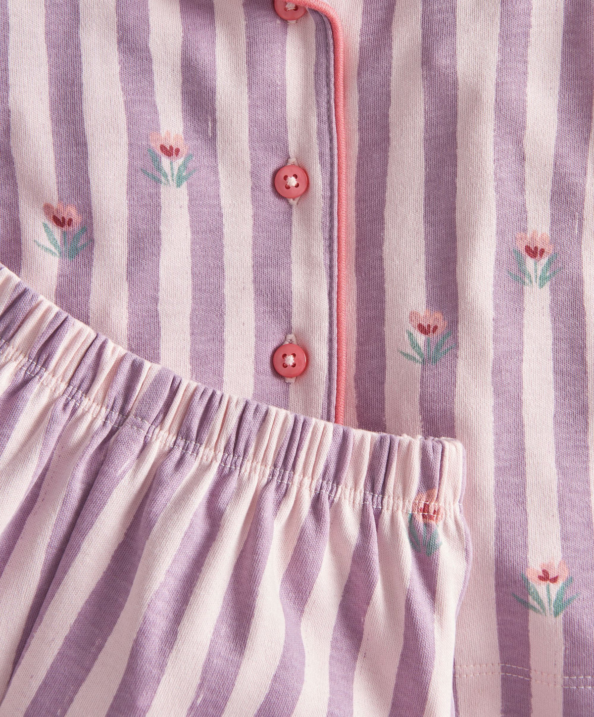 Floral Stripe Long Sleeve Pyjama Set