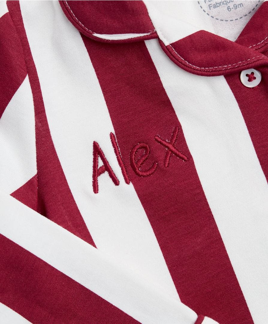 Red Stripe Jersey Pyjama Set