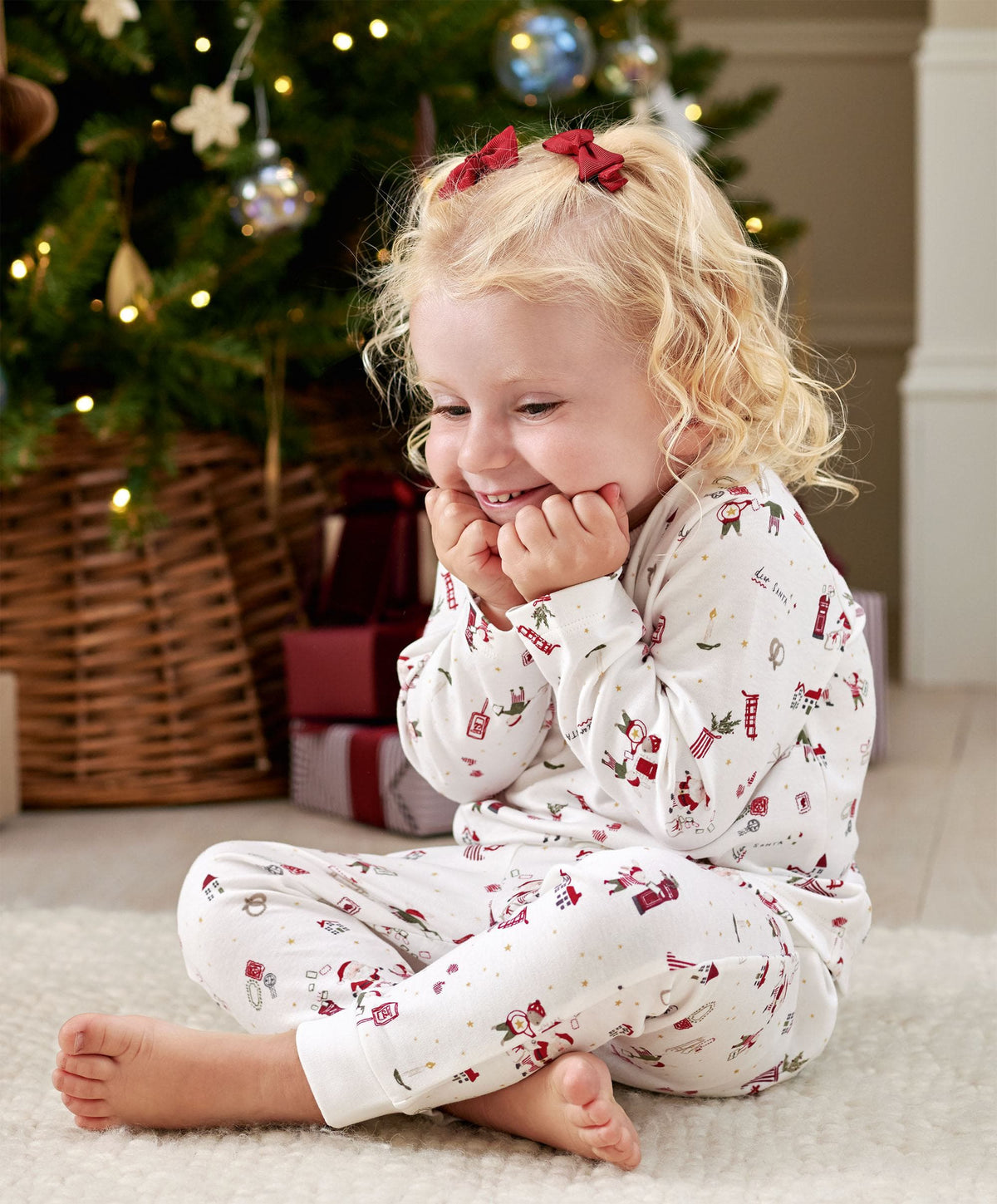 Santa Christmas Print Pyjamas