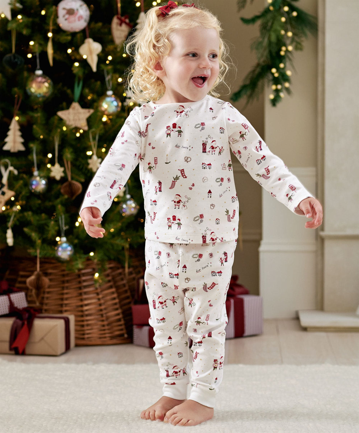 Santa Christmas Print Pyjamas