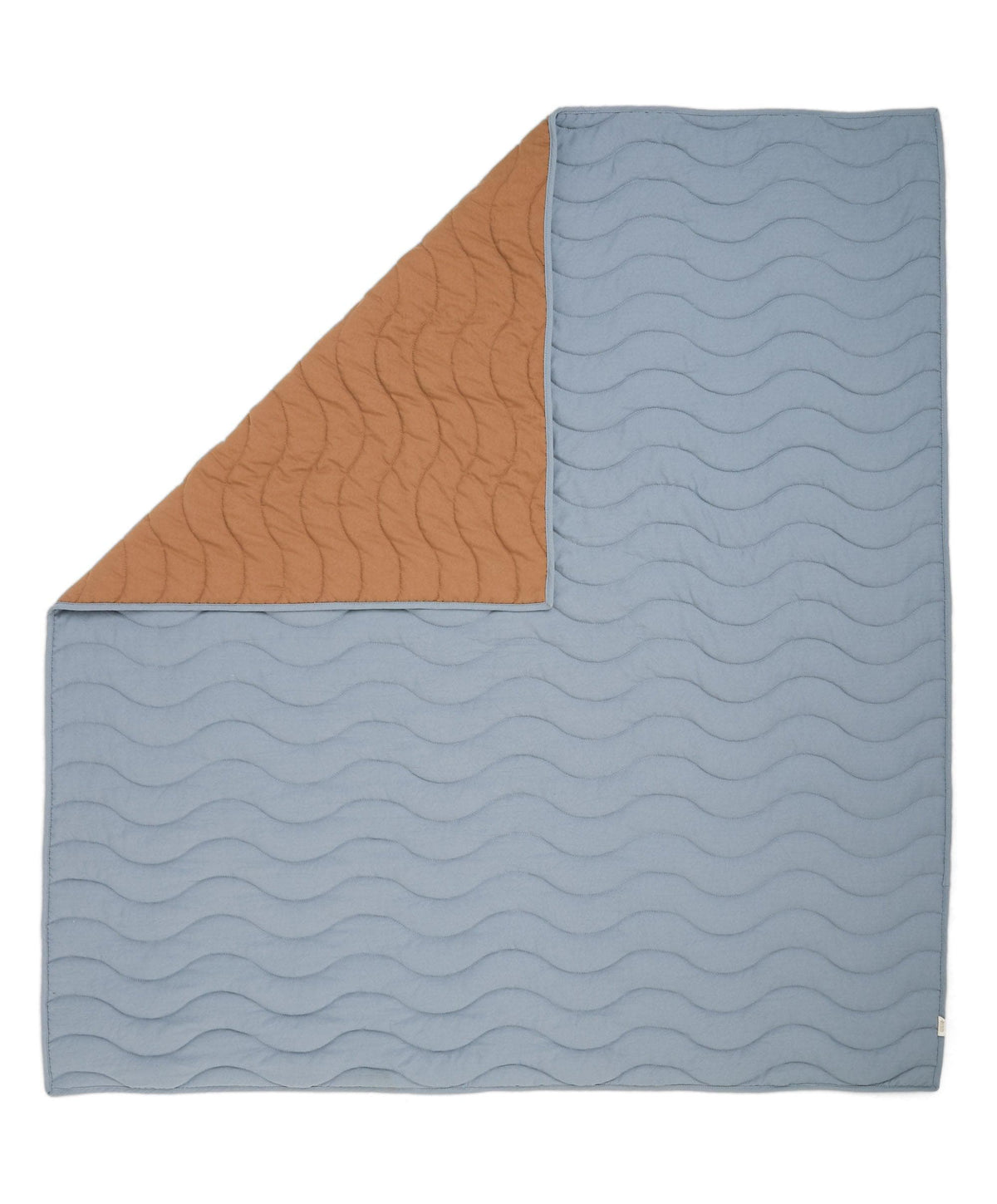 Baby Quilt (3.0 Tog) - Blue Mustard Wave