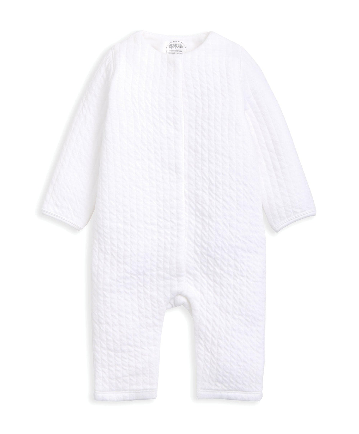 Quilted Romper - White