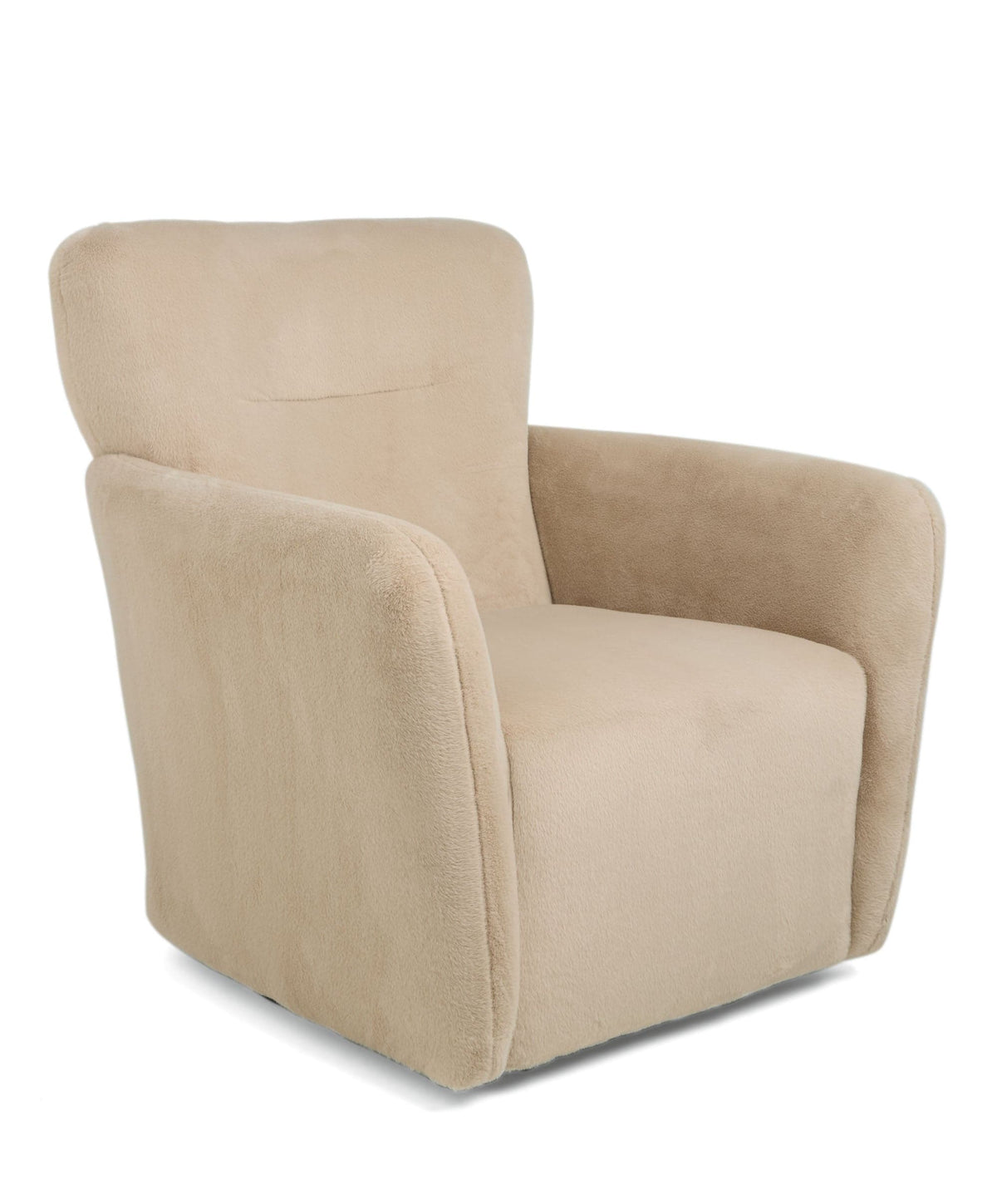 Settle Nursing Chair & Stool - Almond Sherpa