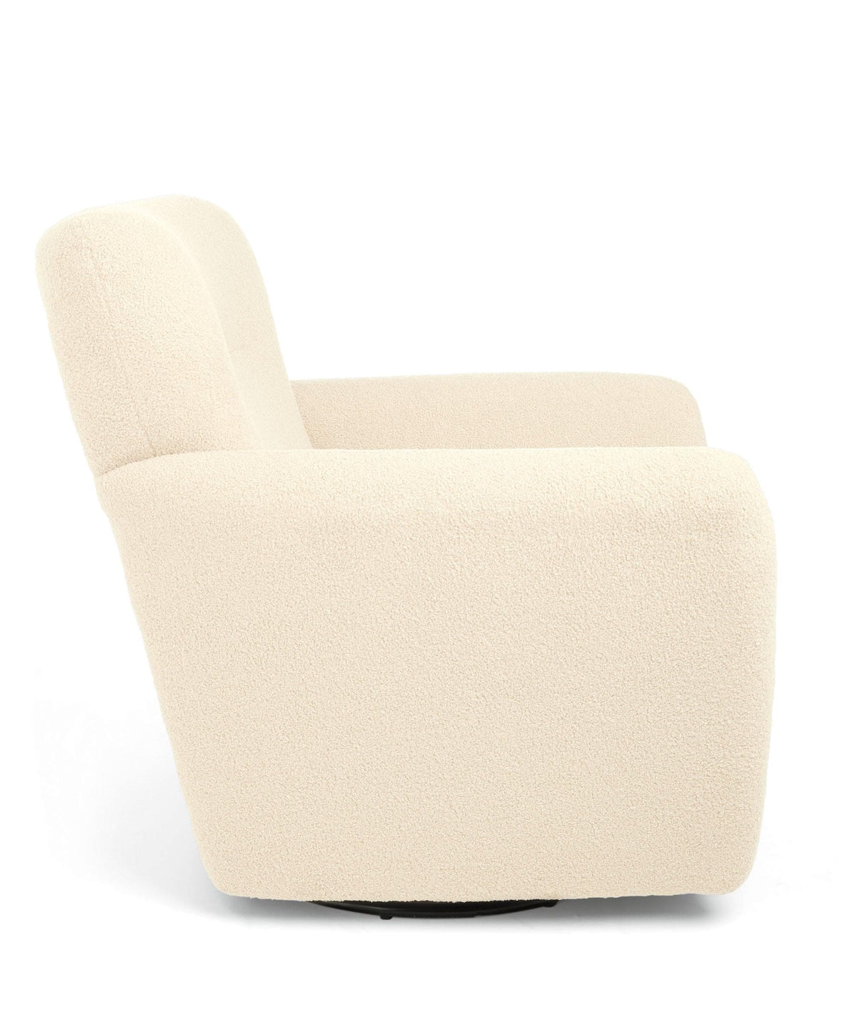 Settle Swivel Nursing Chair & Stool - Off White Boucle