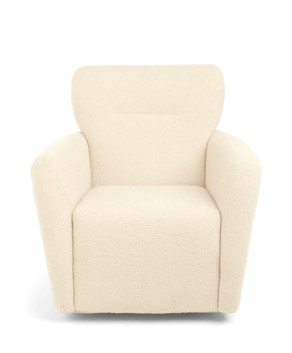 Settle Swivel Nursing Chair & Stool - Off White Boucle