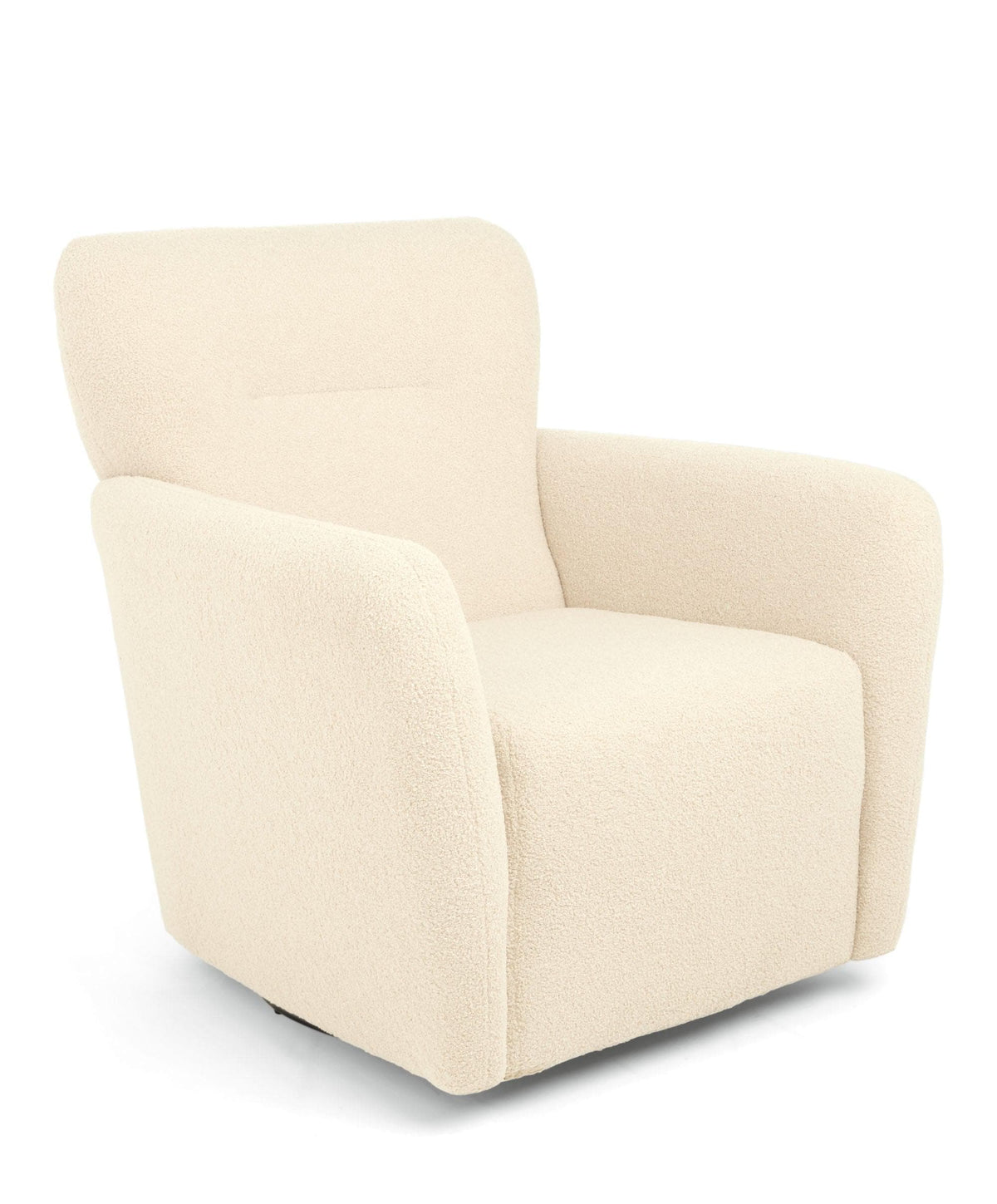 Settle Swivel Nursing Chair & Stool - Off White Boucle