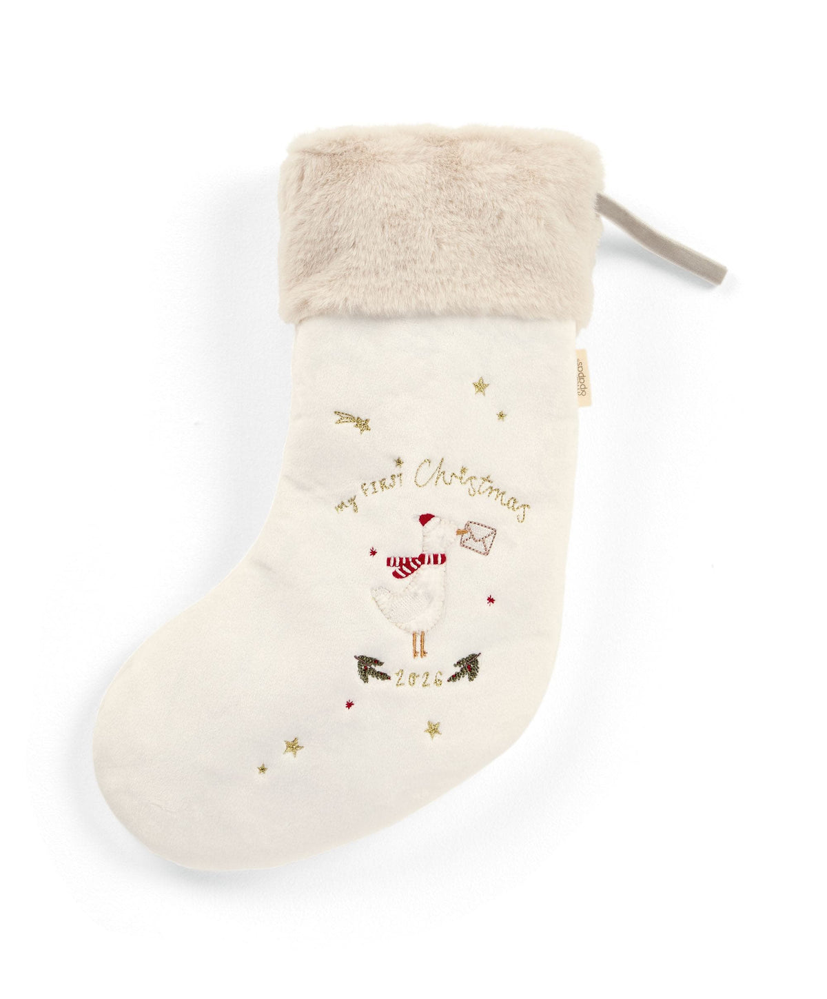 Small Christmas Stocking - White