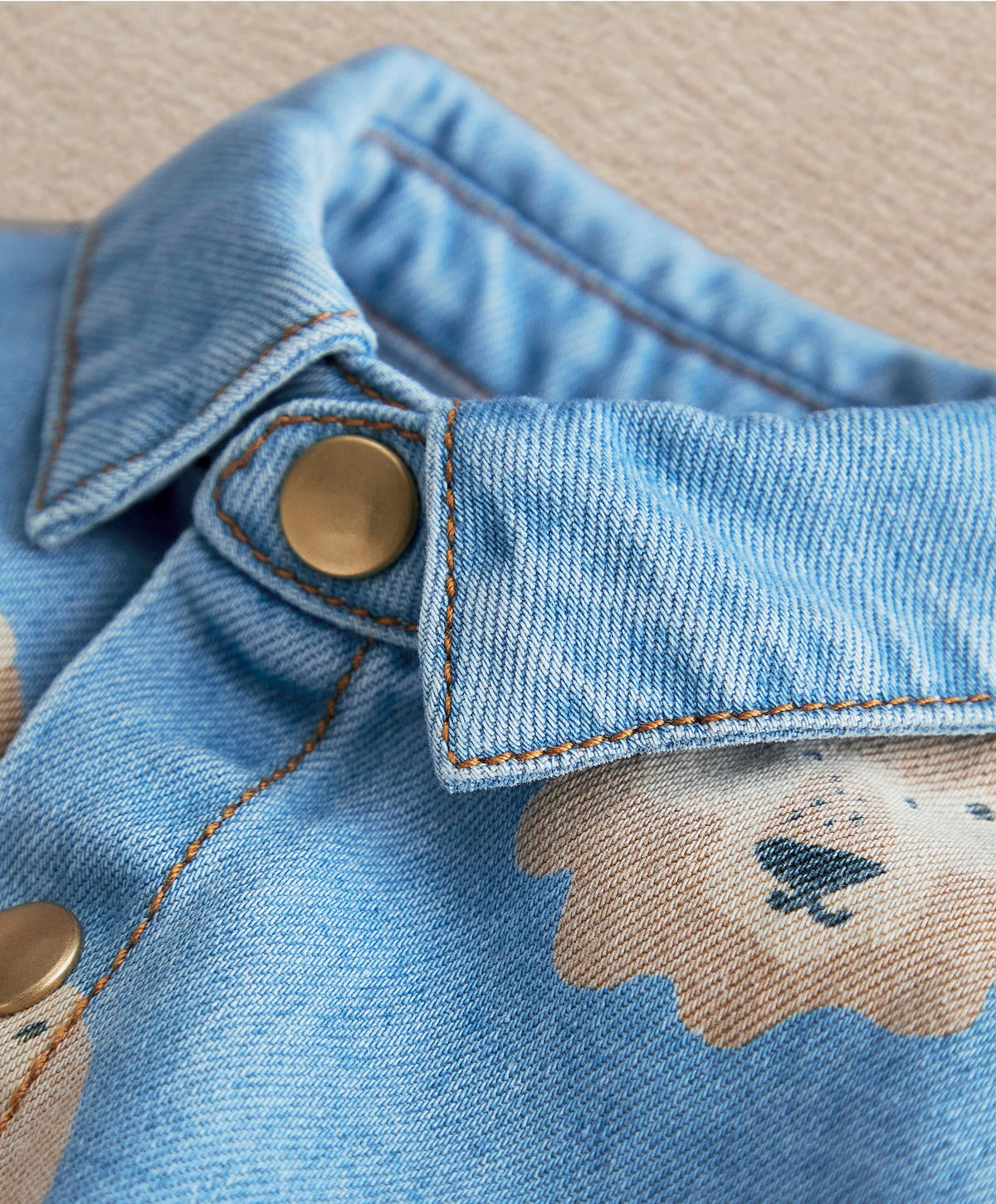 Lion Print Denim Shirt