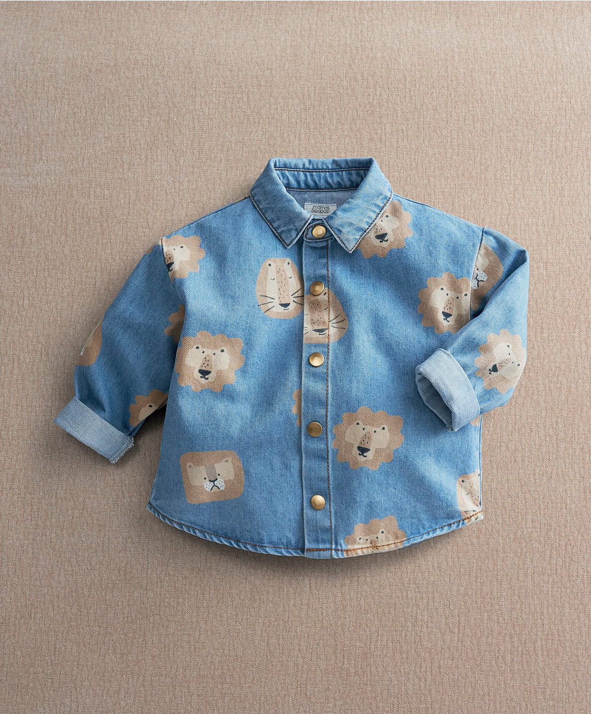 Lion Print Denim Shirt