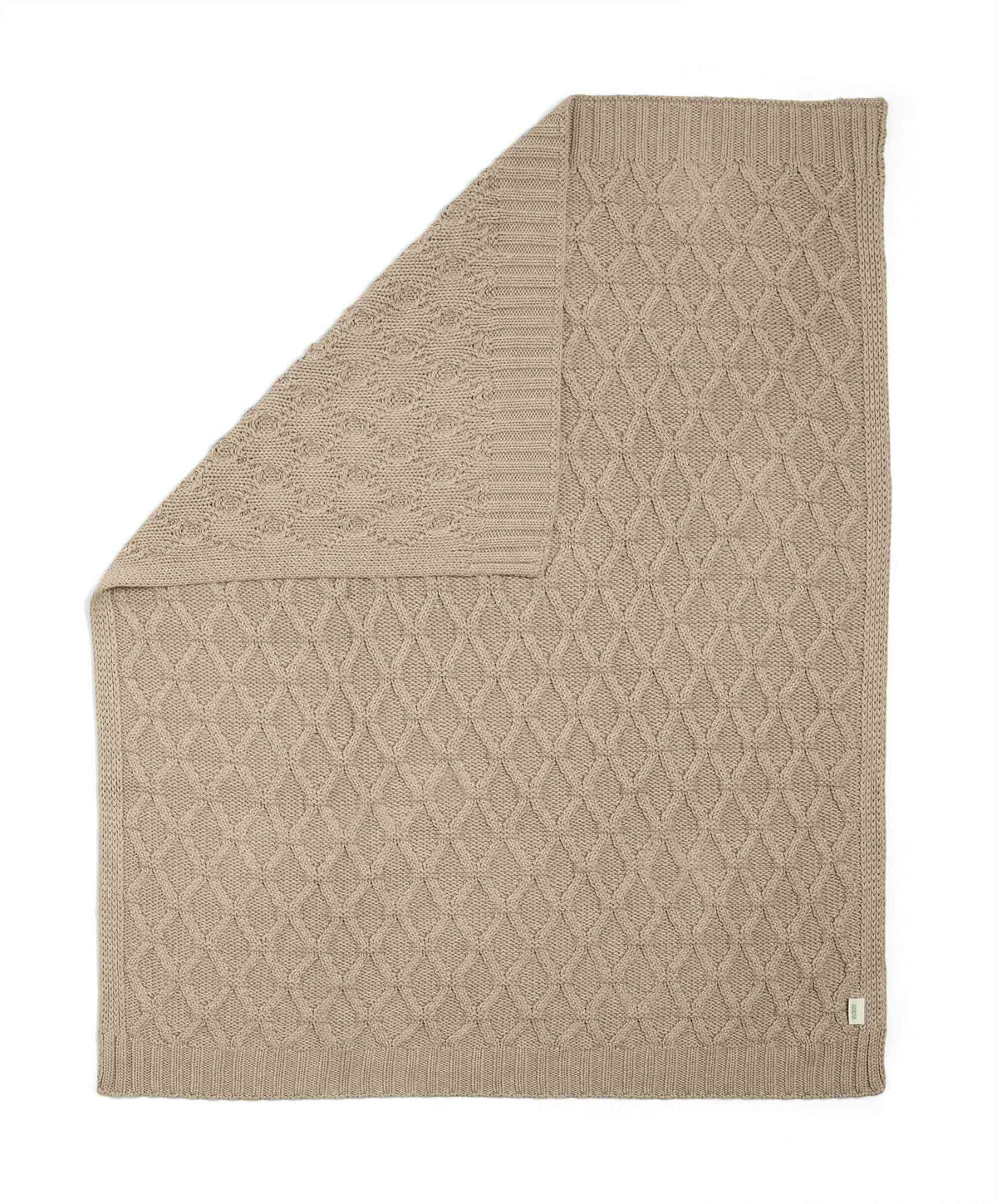 Cable Knit Blanket - Welcome to the World Seedling - Mocha